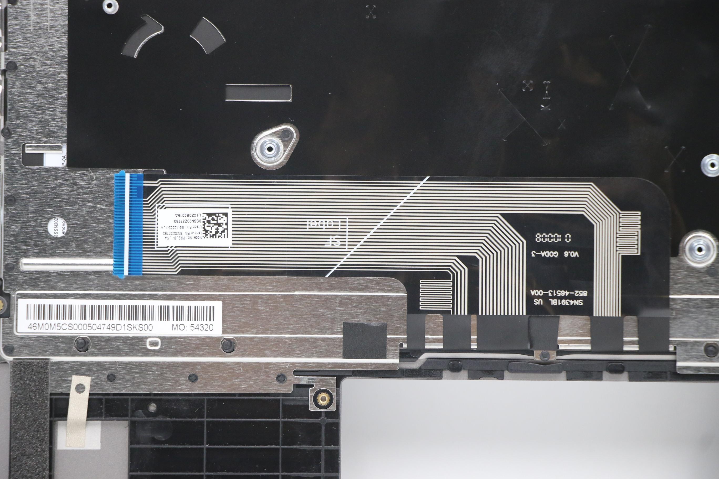5CB1B34946 - Original Lenovo Keyboard with Upper Cover (Palmrest), English, Mineral Grey, Backlight