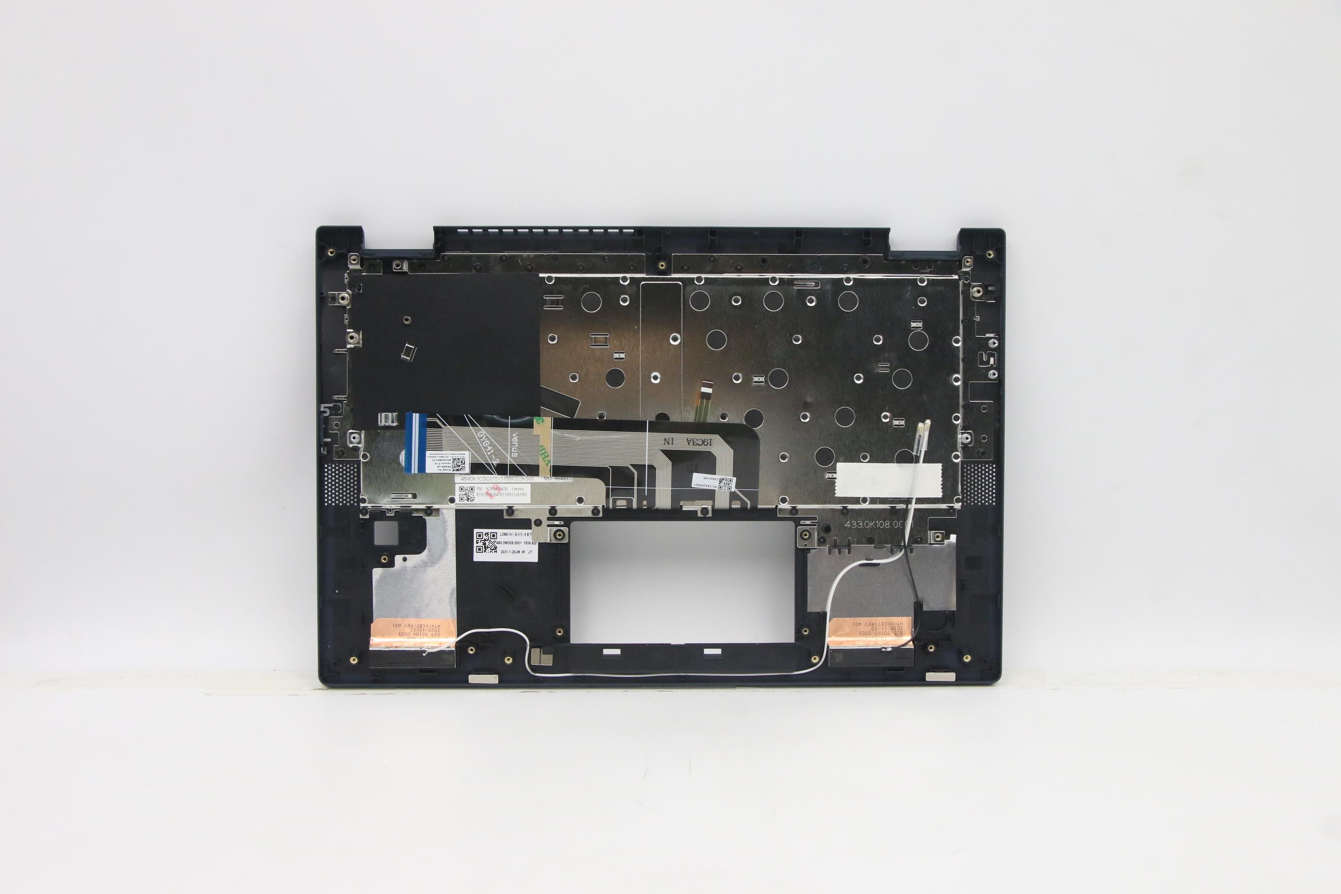 5CB1B36430 - Original Lenovo Keyboard with Upper Cover (Palmrest), English, Abyss Blue, Backlight