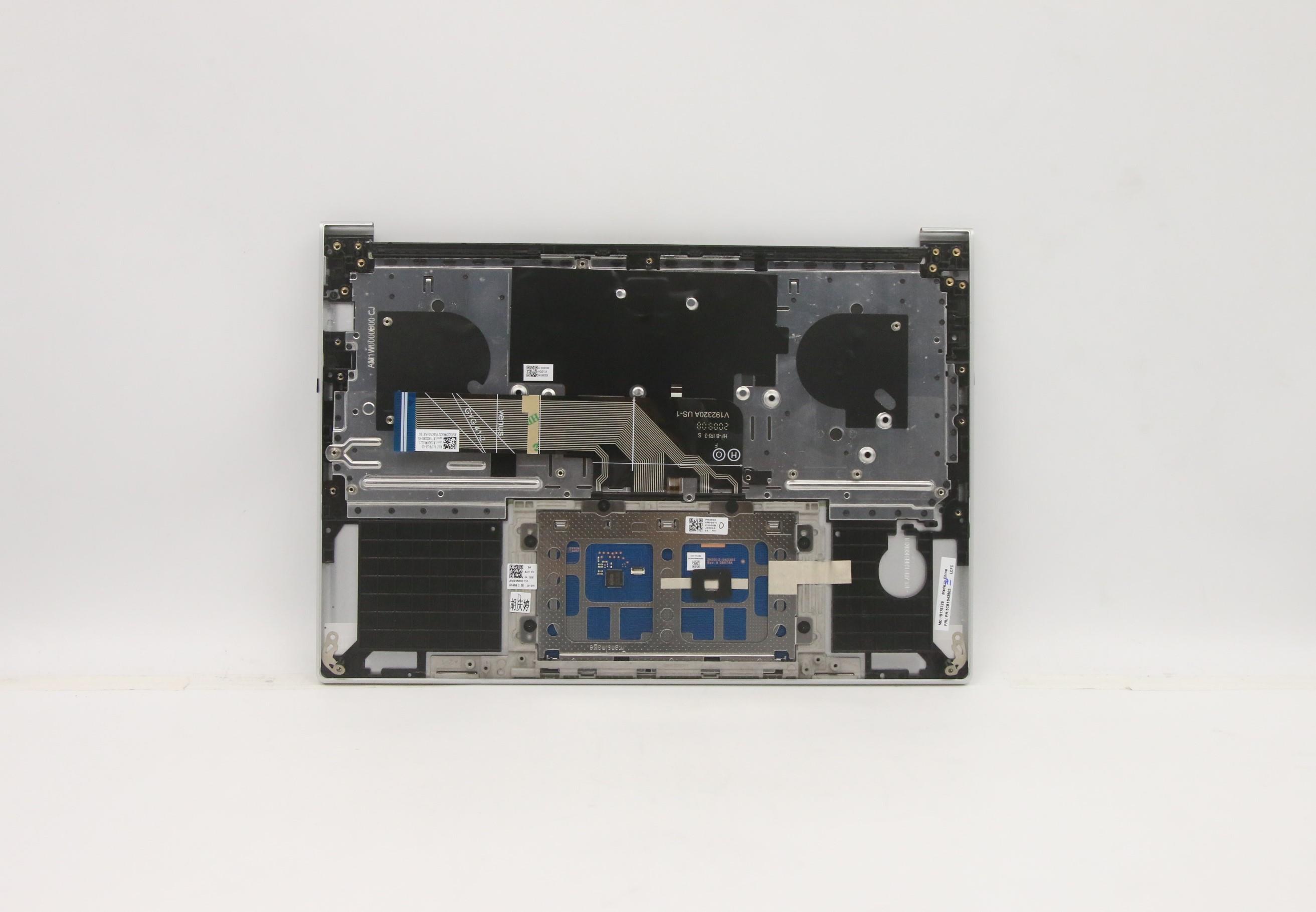 5CB1B43503 - Original Lenovo Keyboard with Upper Cover (Palmrest),English,Light Silver,Backlight