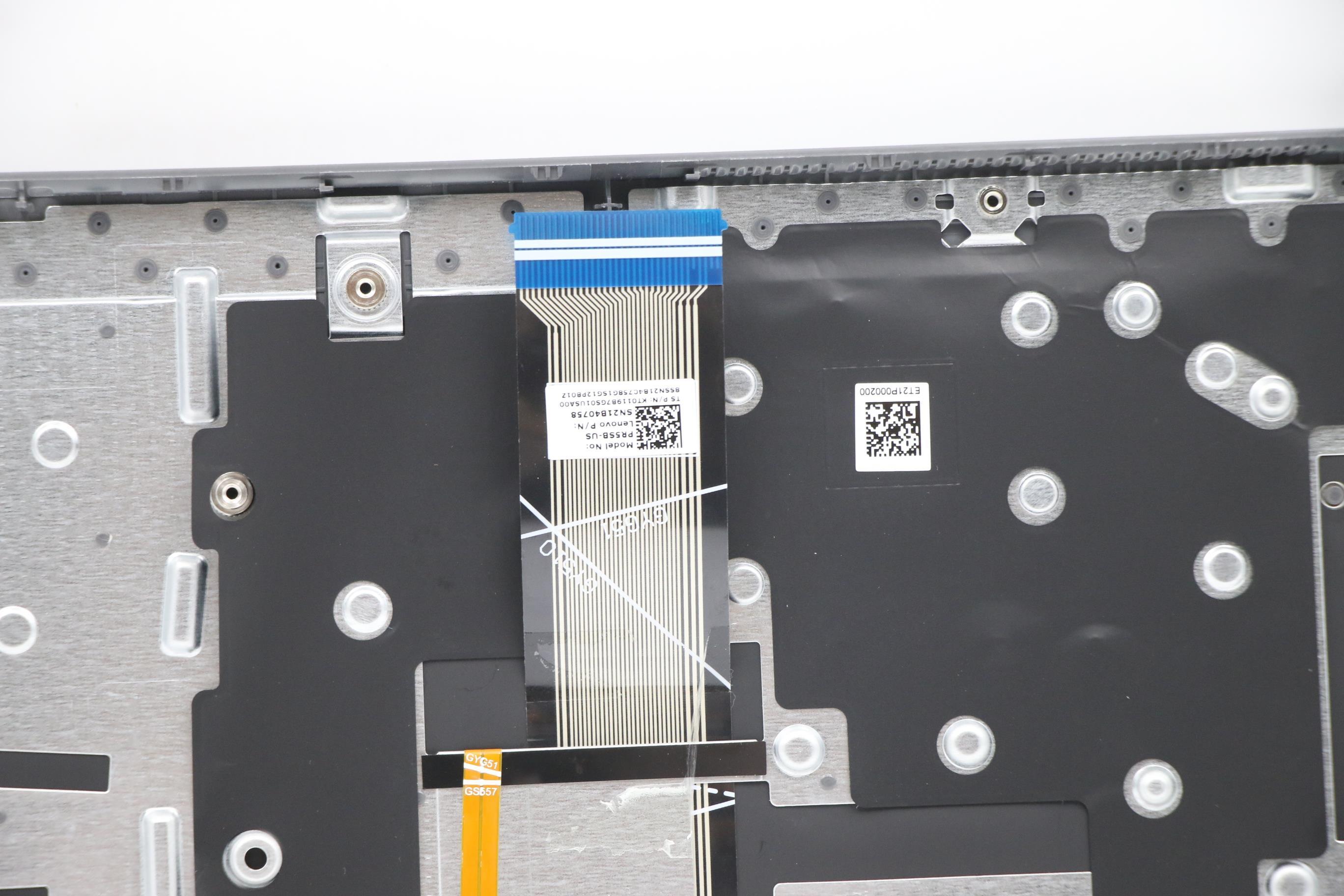 5CB1B64665 - Original Lenovo Keyboard with Upper Cover (Palmrest),English,Arctic Grey,Backlight,Fingerprint