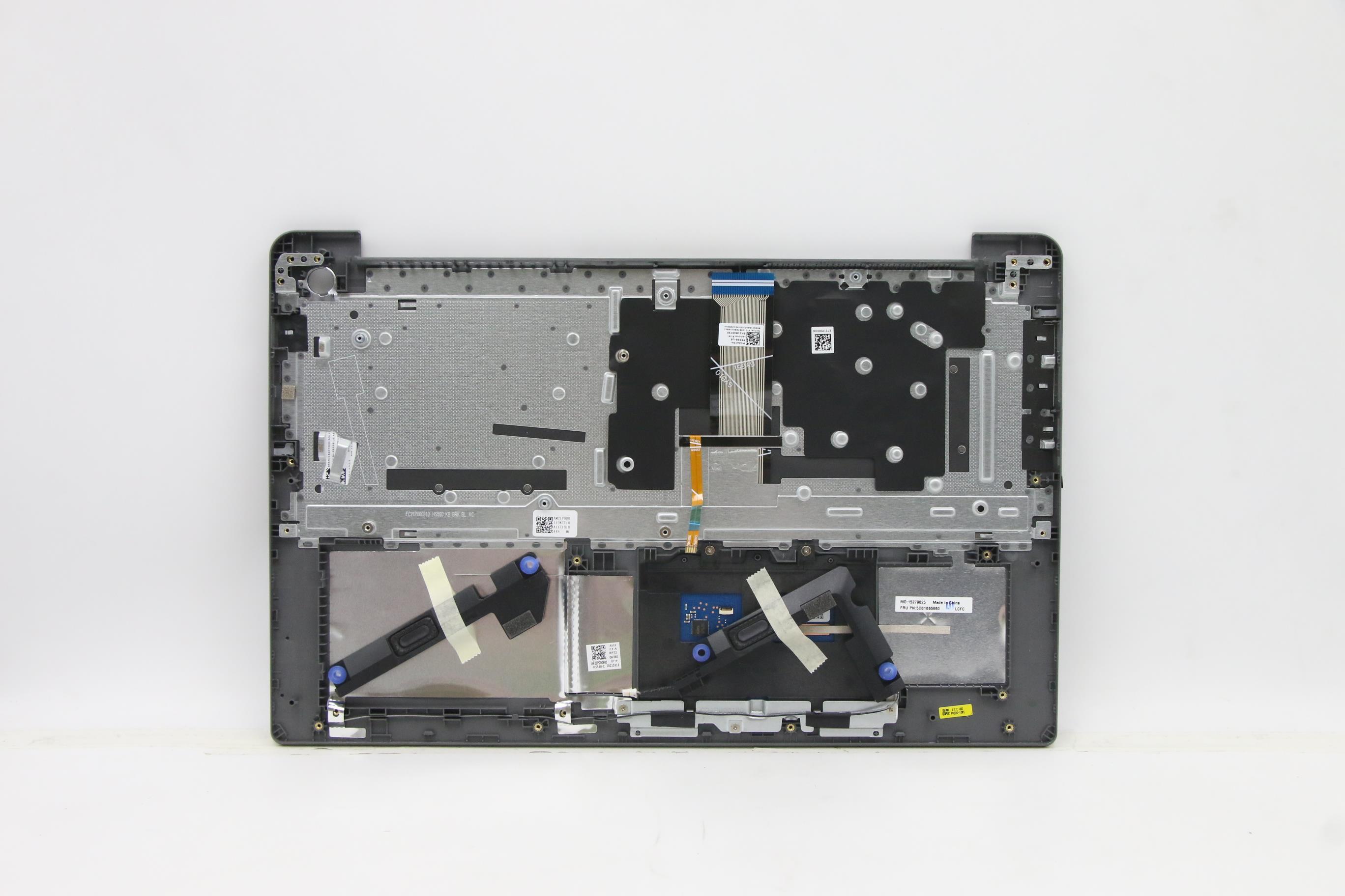 5CB1B65660 - Original Lenovo Keyboard with Upper Cover (Palmrest), English, Arctic Grey, Backlight, Fingerprint