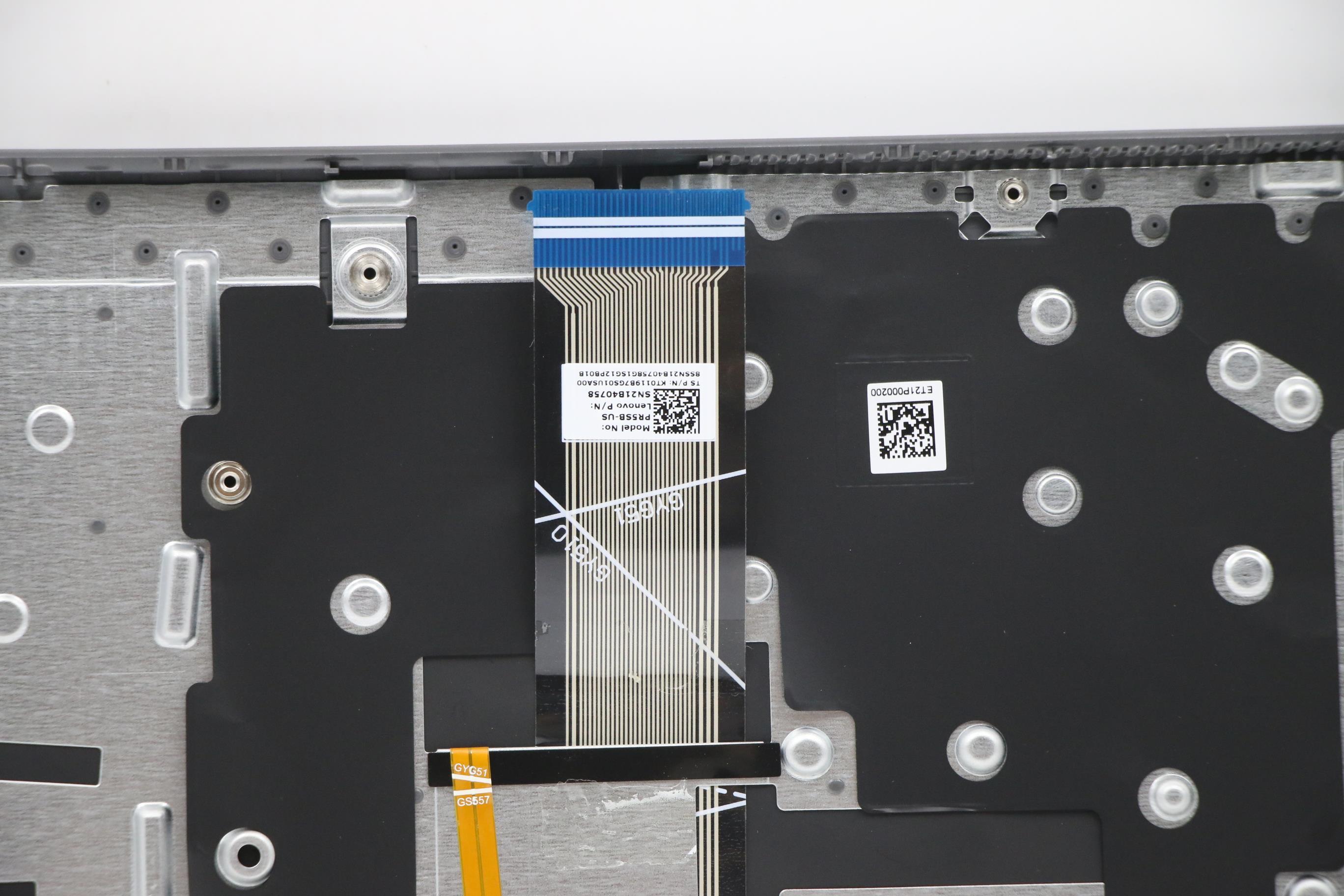 5CB1B69129 - Original Lenovo Keyboard with Upper Cover (Palmrest),English,Arctic Grey,Backlight,Non_Fingerprint