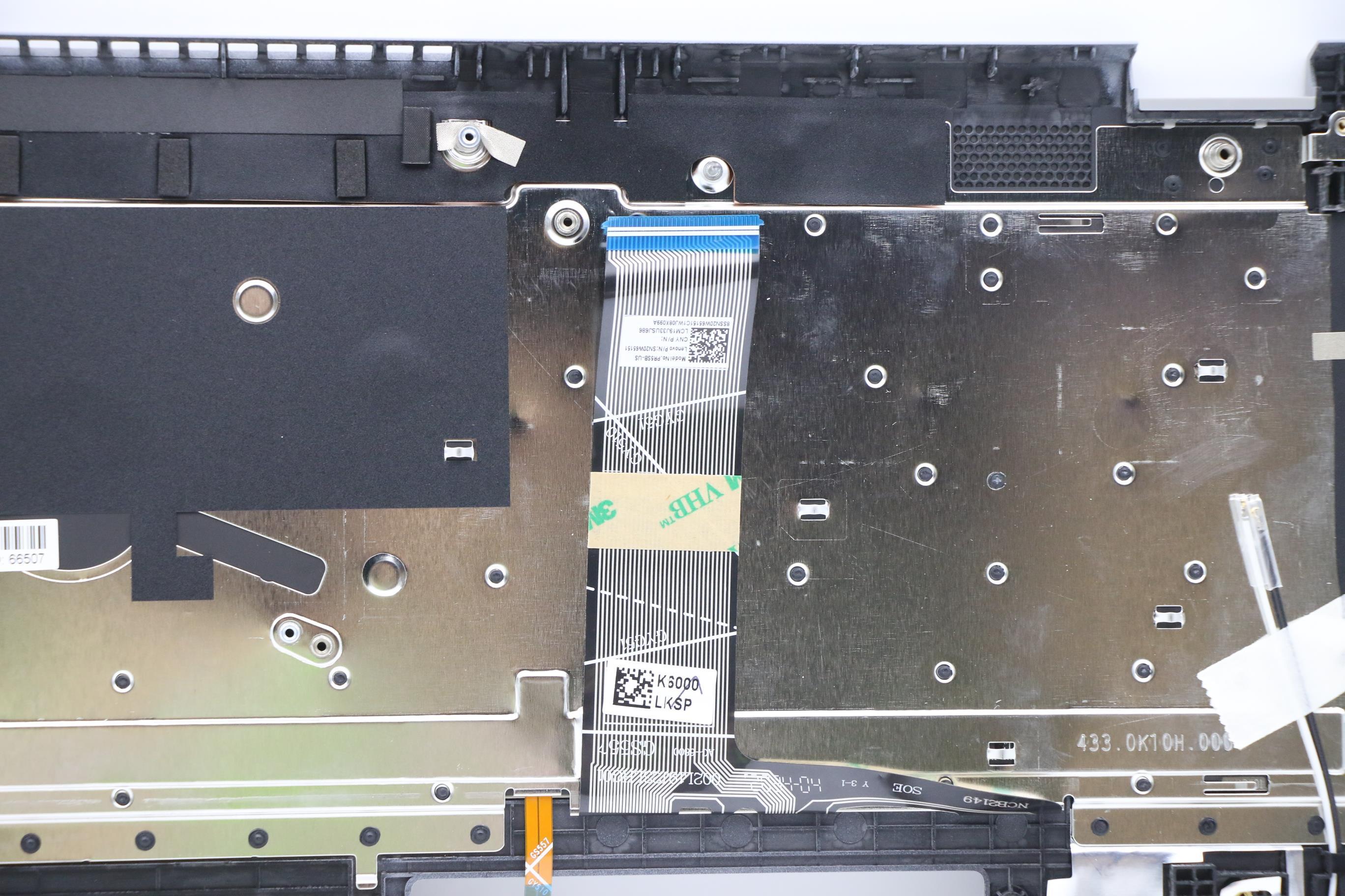 5CB1B96029 - Original Lenovo Keyboard with Upper Cover (Palmrest),English,Platinum Grey,Backlight,Fingerprint