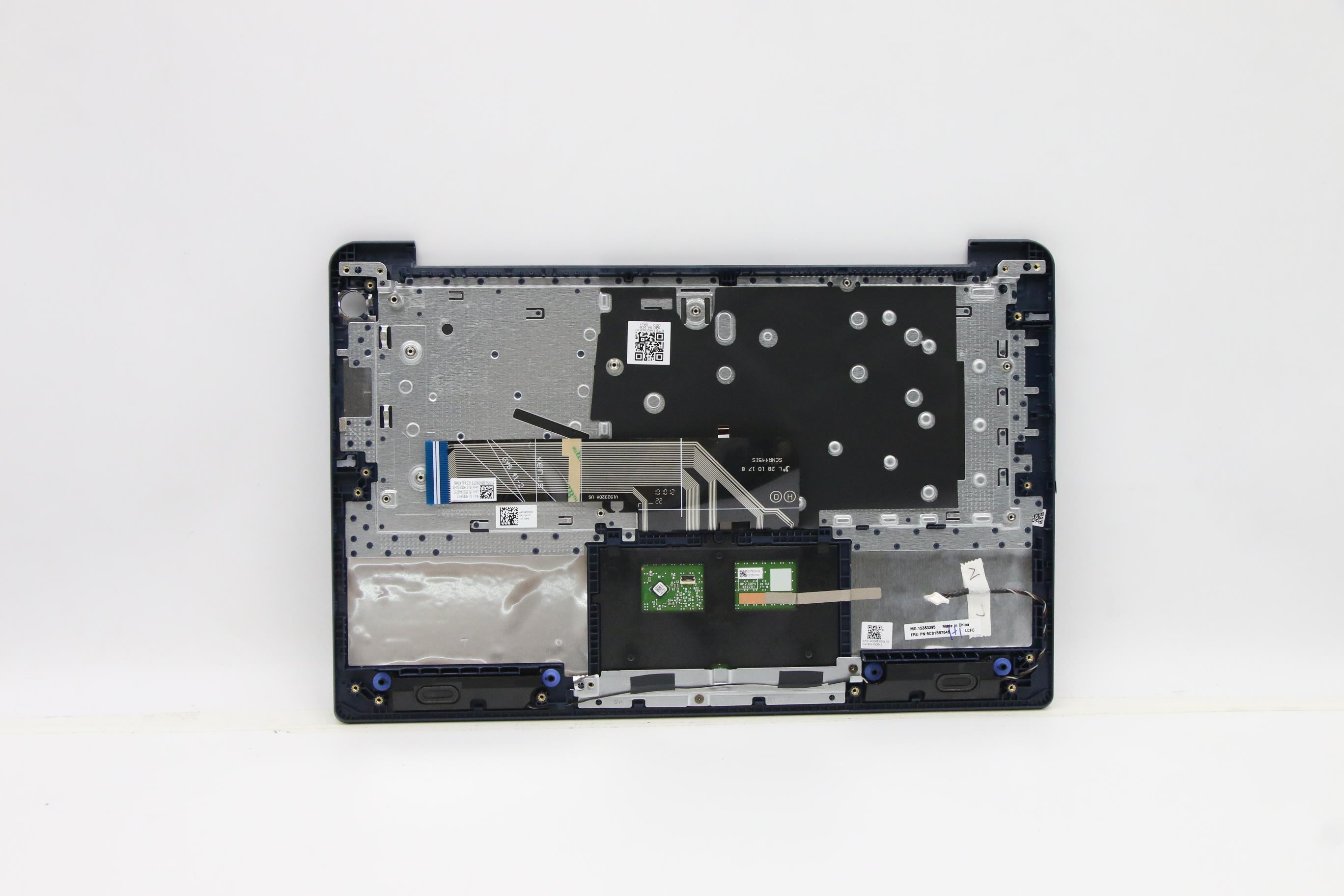 5CB1B97646 - Original Lenovo Keyboard with Upper Cover (Palmrest), English, Abyss Blue, Backlight, Fingerprint