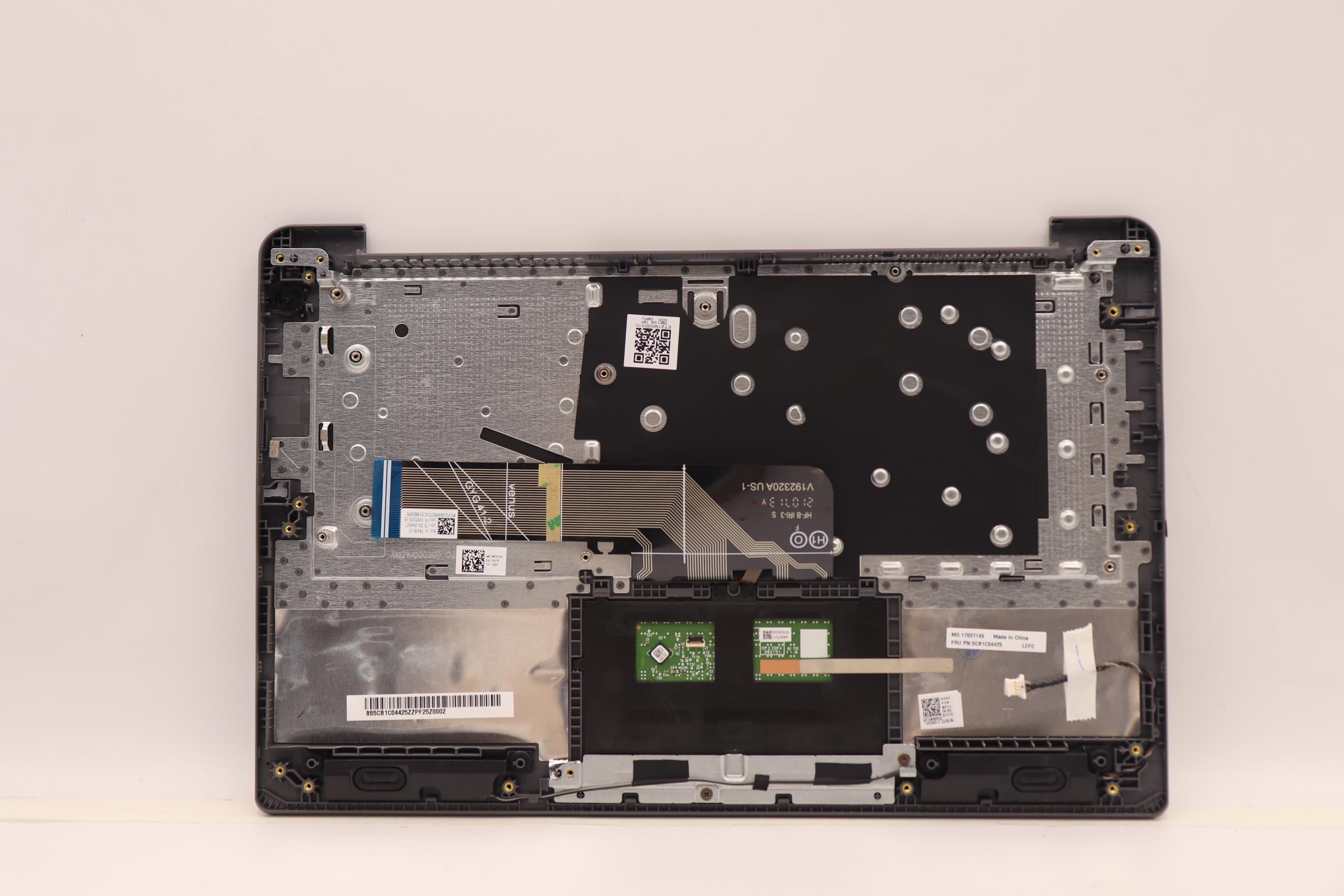 5CB1C04425 - Original Lenovo Keyboard with Upper Cover (Palmrest), English, 82H7, Arctic Grey, Non Fingerprint, Backlight, D