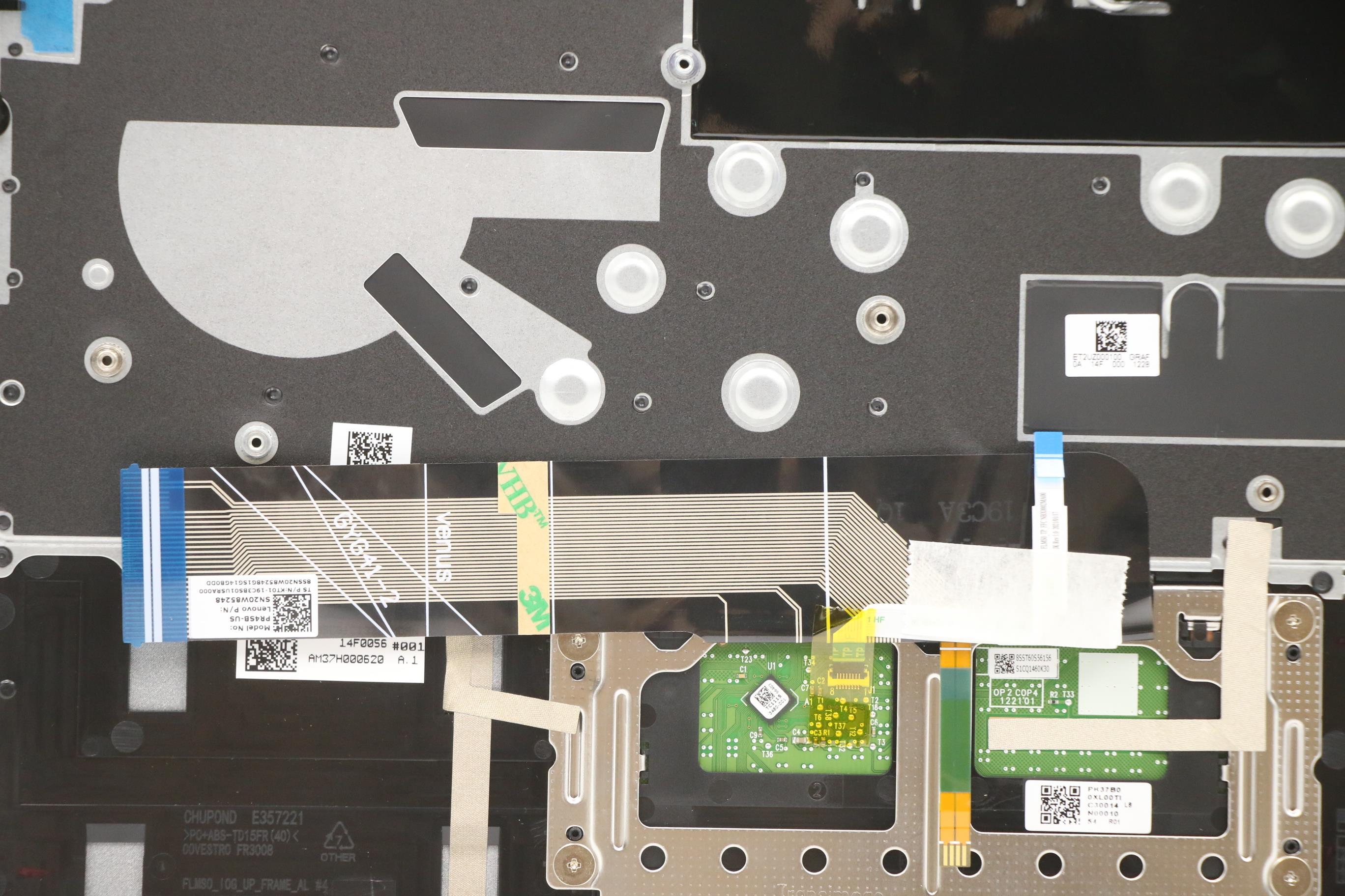 5CB1C13280 - Original Lenovo Keyboard with Upper Cover (Palmrest), English, ABLU, Fingerprint, Backlight