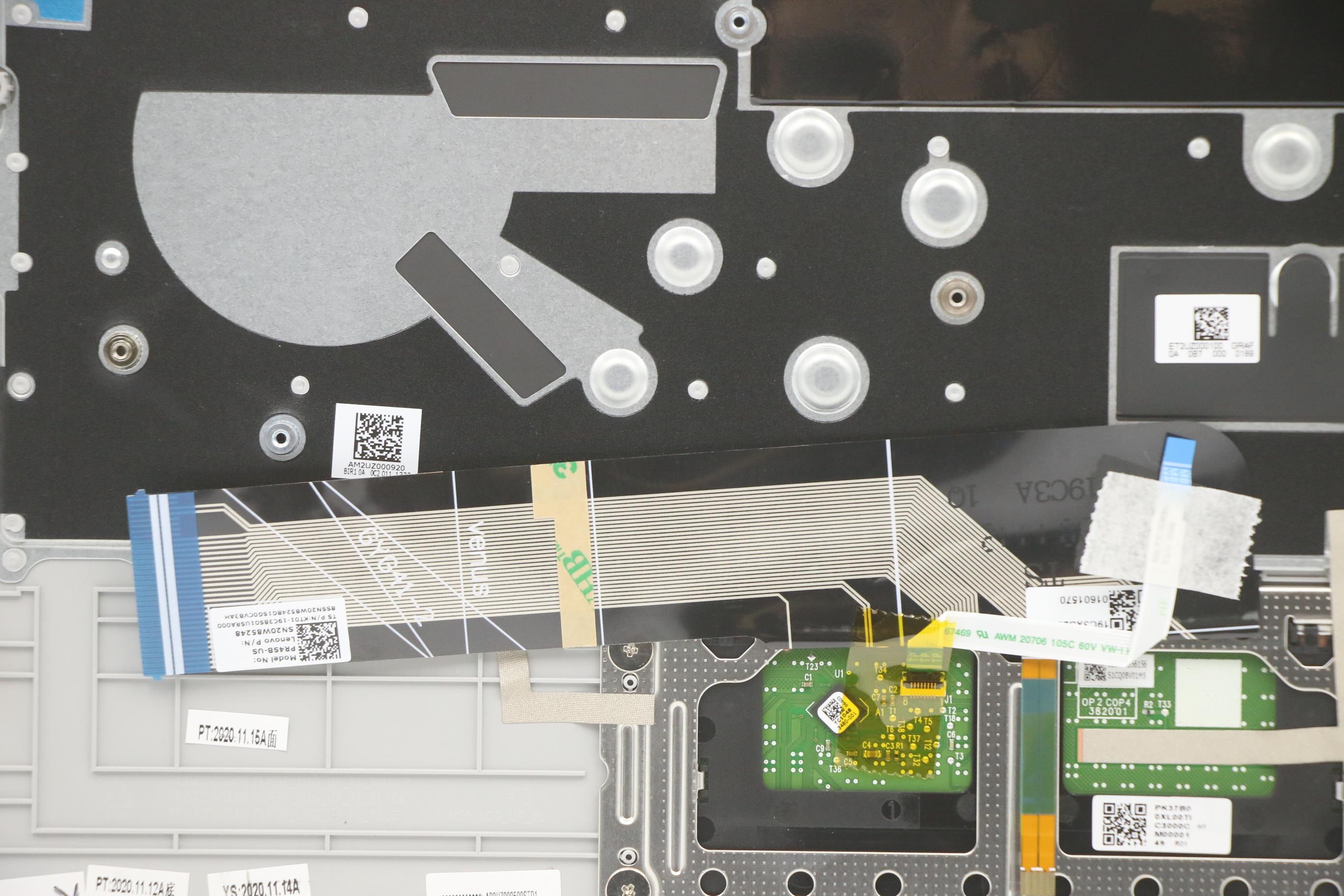 5CB1C13592 - Original Lenovo Keyboard with Palmrest (Top Cover) Fingerprint, C82LM PL_SILD BLKB_US
