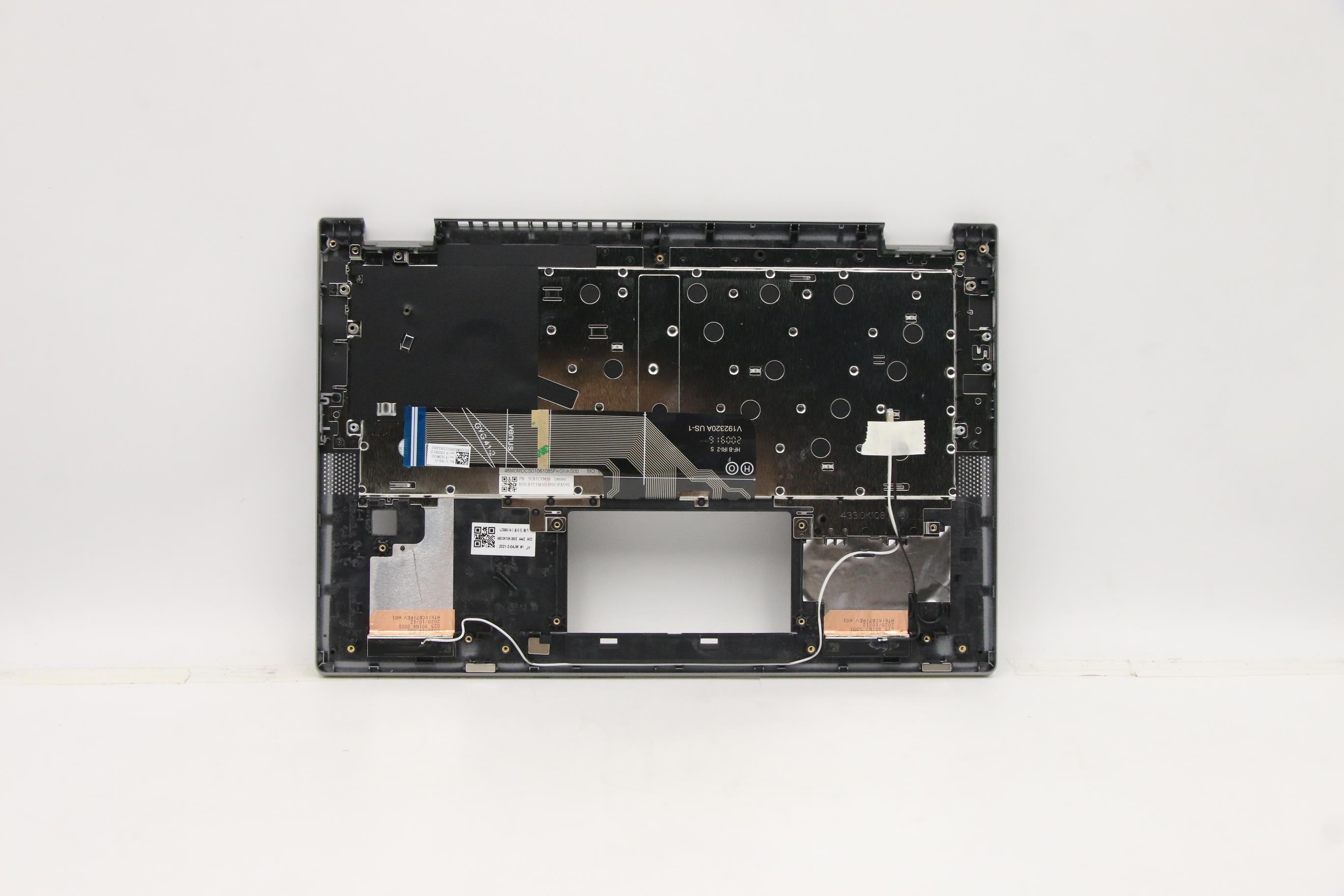 5CB1C19416 - Original Lenovo Keyboard with Upper Cover (Palmrest), English, Platinum Grey, Non_Backlight