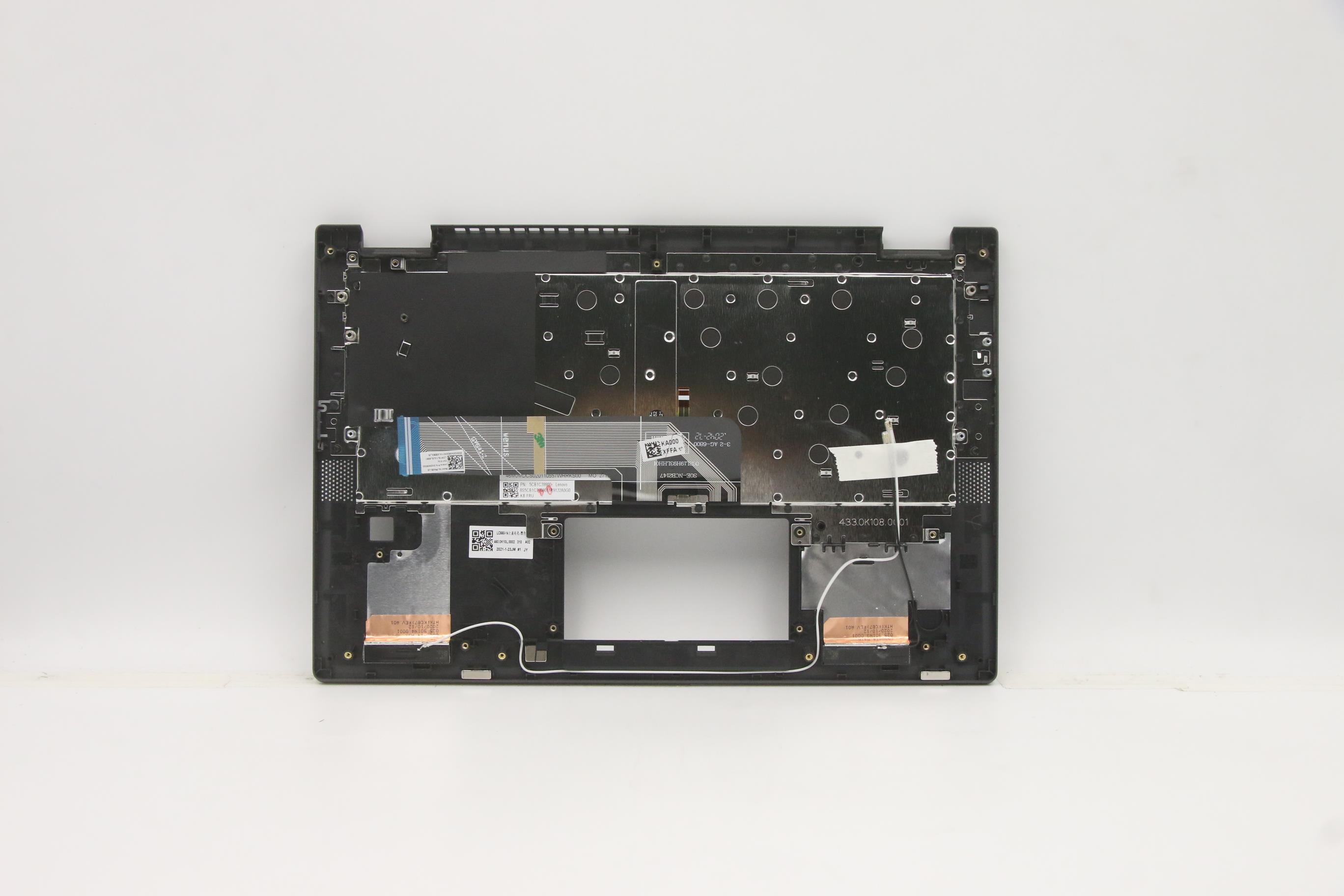 5CB1C39900 - Original Lenovo Keyboard with Upper Cover (Palmrest), English, Grey, Backlight