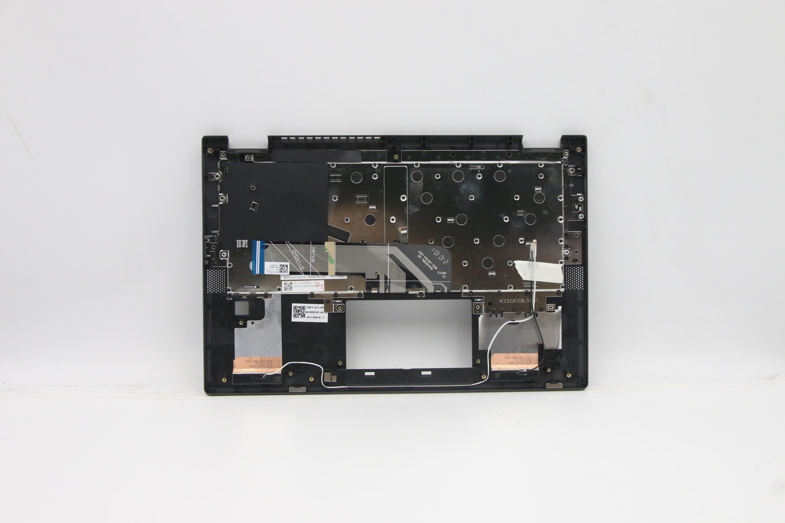 5CB1C48284 - Original Lenovo Keyboard with Upper Cover (Palmrest), English, Euro, Grey