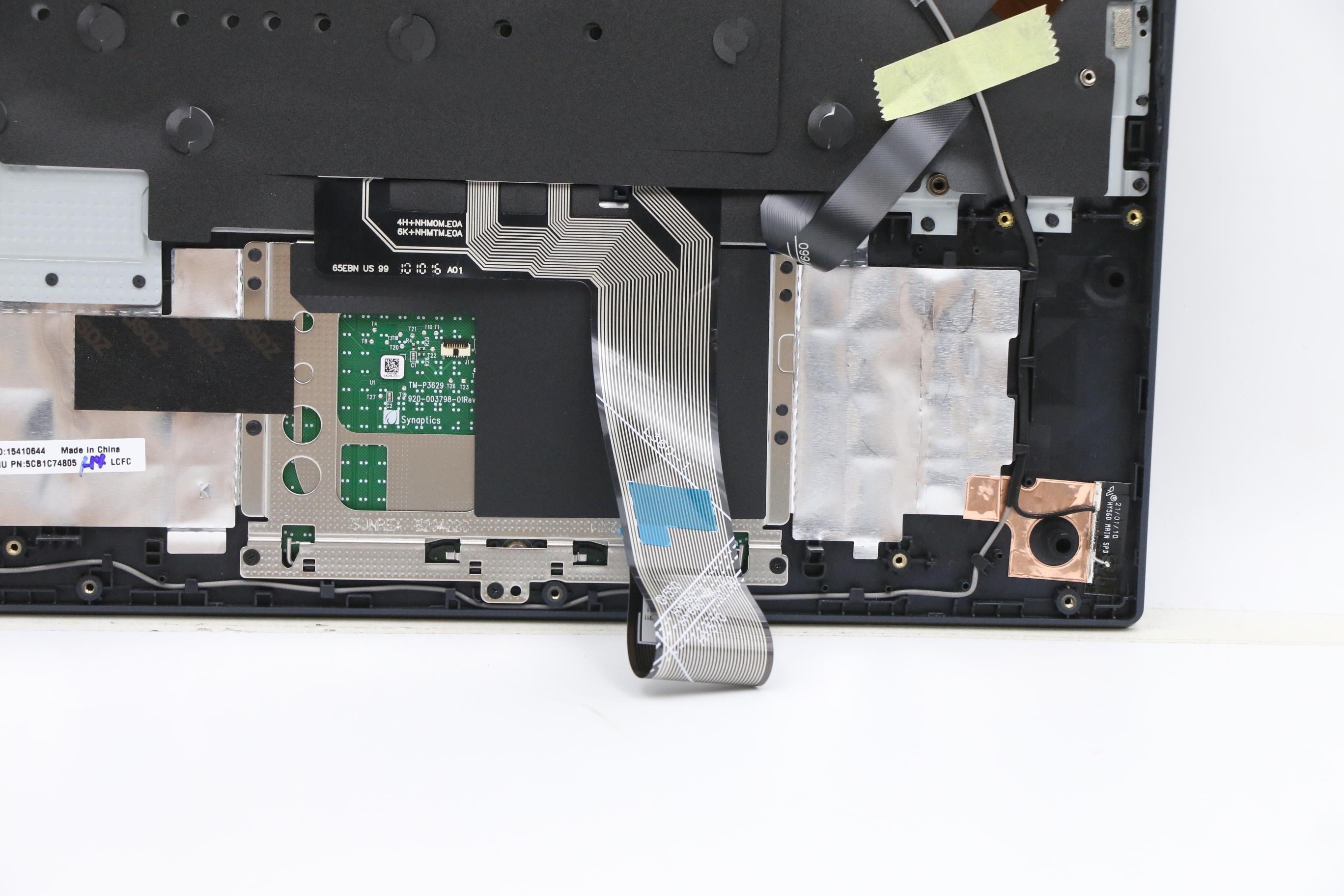 5CB1C74805 - Original Lenovo Keyboard with Upper Cover (Palmrest), English, Blue, RGB Backlight