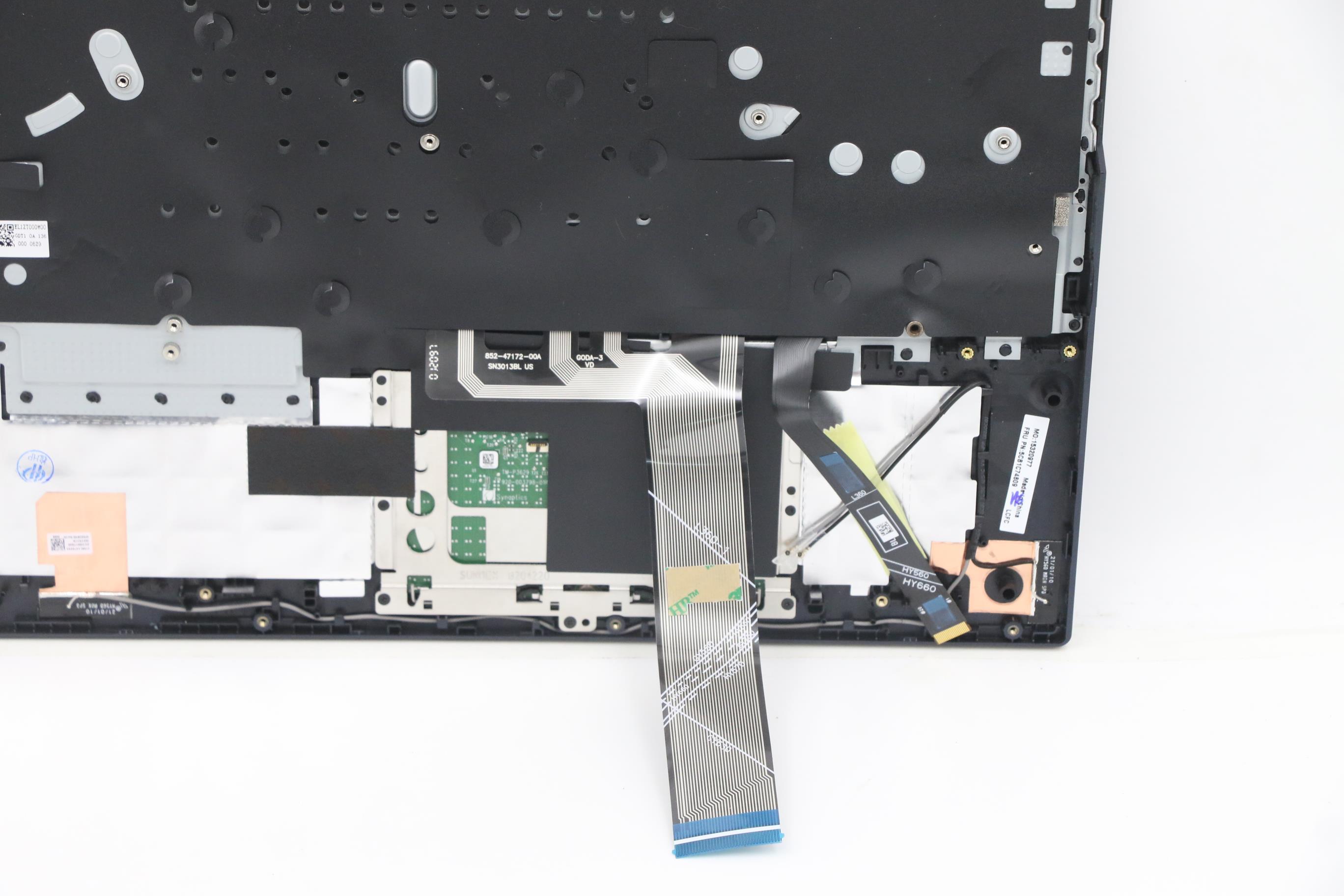 5CB1C74809 - Original Lenovo Keyboard with Upper Cover (Palmrest), English, Blue, RGB Backlight