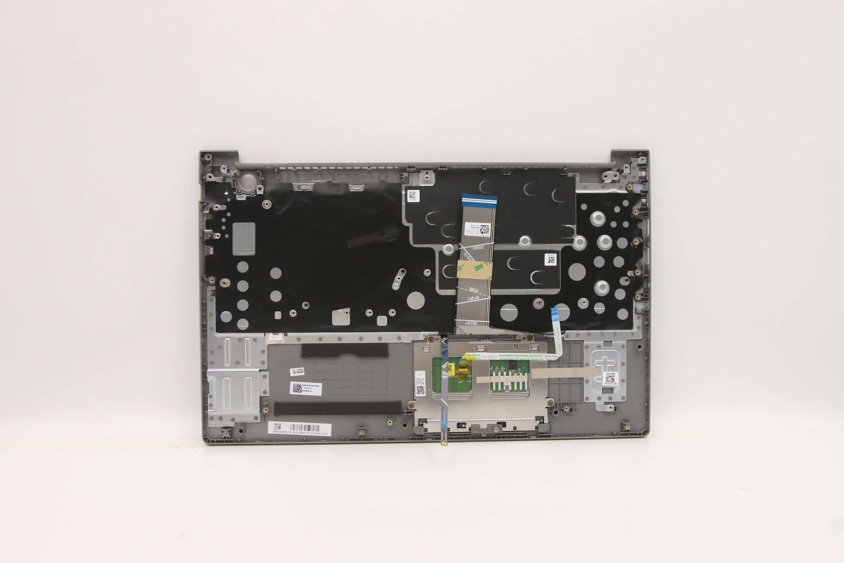 5CB1C88649 - Original Lenovo Keyboard with Upper Cover (Palmrest), English, Mineral Grey, Backlight
