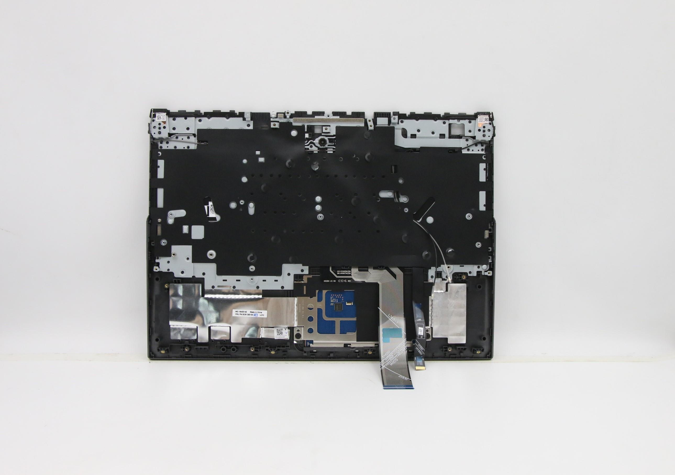 5CB1C93130 - Original Lenovo Keyboard with Upper Cover (Palmrest),English,Slate Grey,RGB Backlight