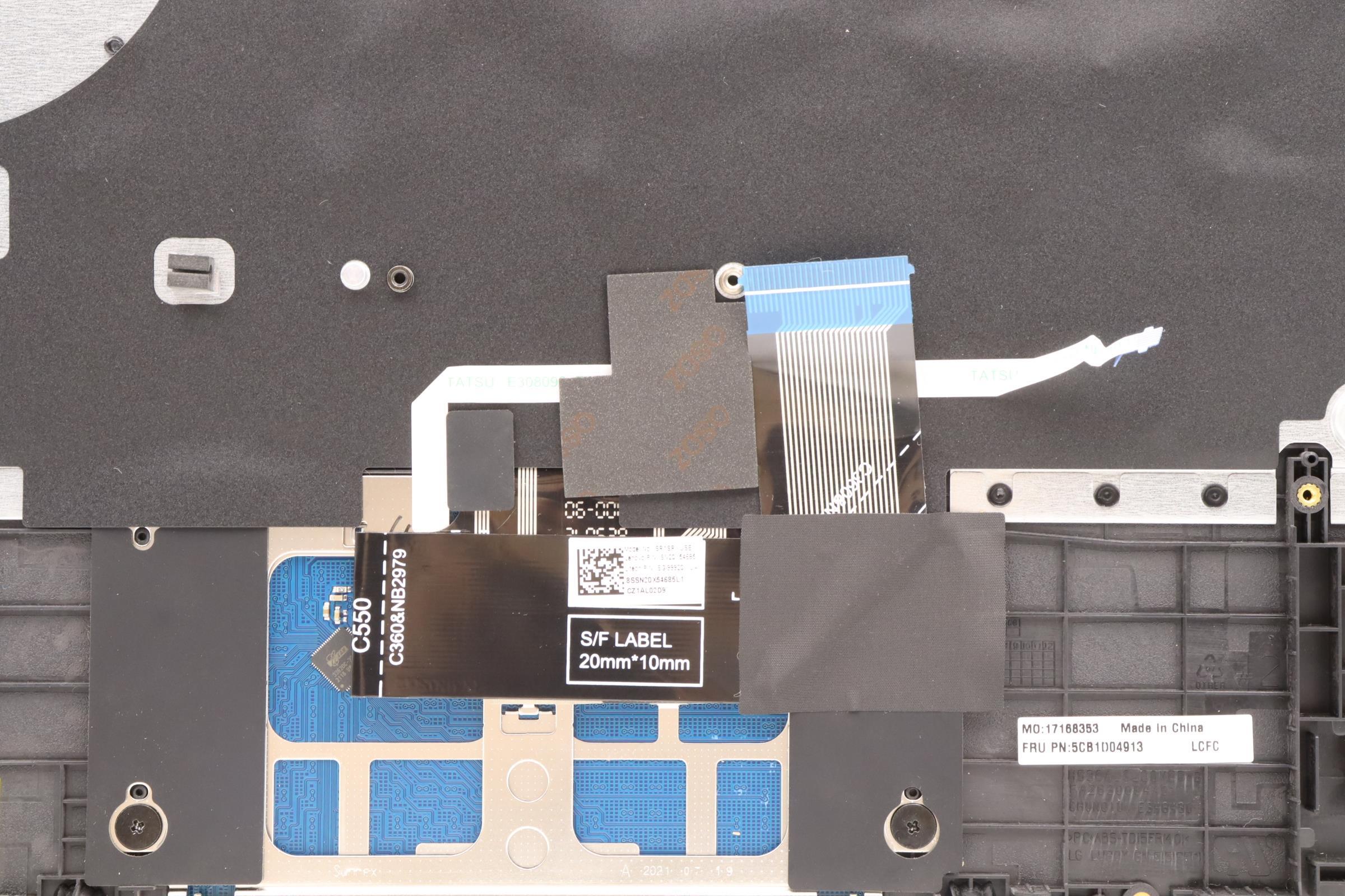 5CB1D04913 - Original Lenovo Keyboard with Upper Cover (Palmrest), English, L 82M7, Non Fingerprint, IG