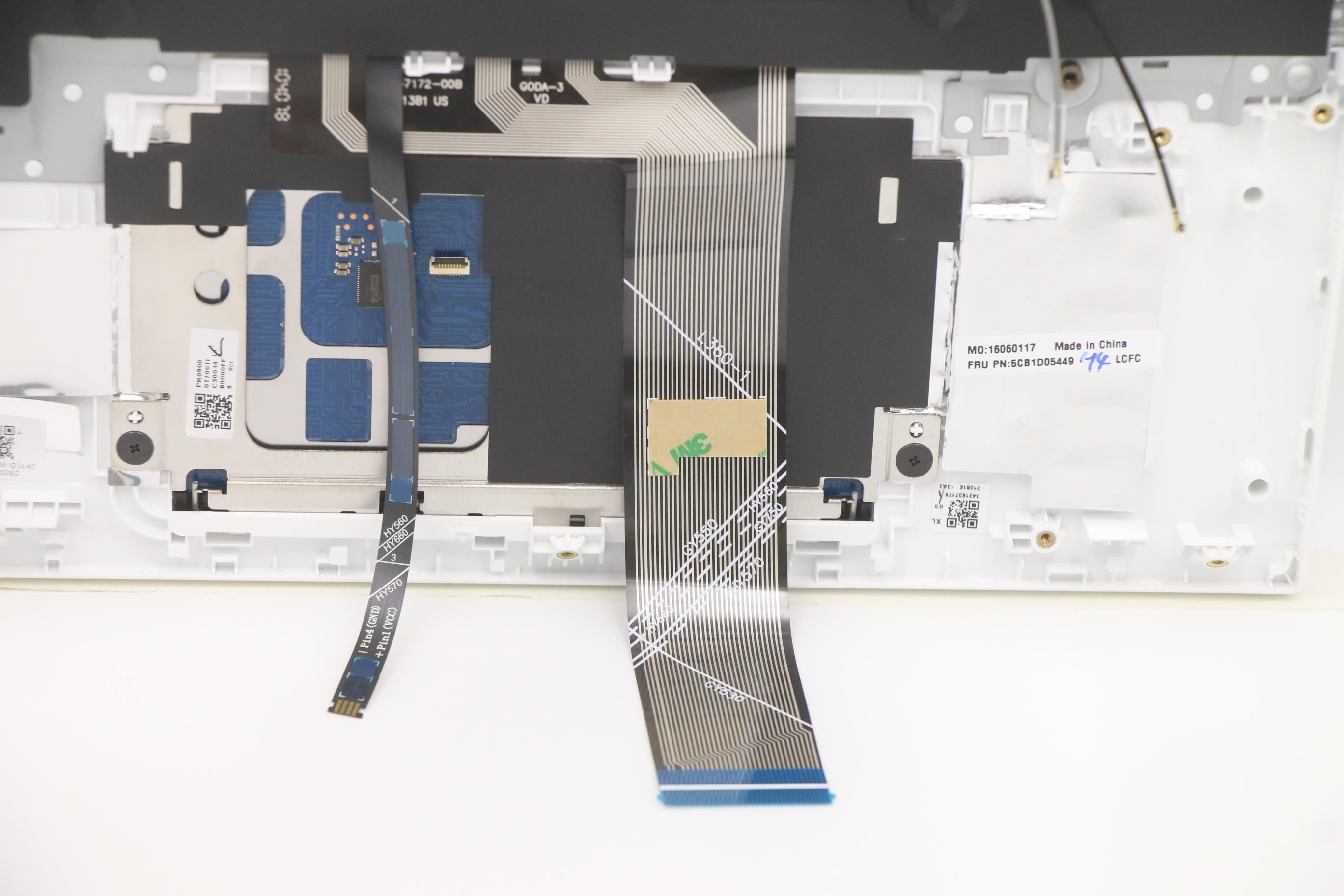 5CB1D05449 - Original Lenovo Keyboard with Upper Cover (Palmrest), English, 82JD, STw/BUWRF