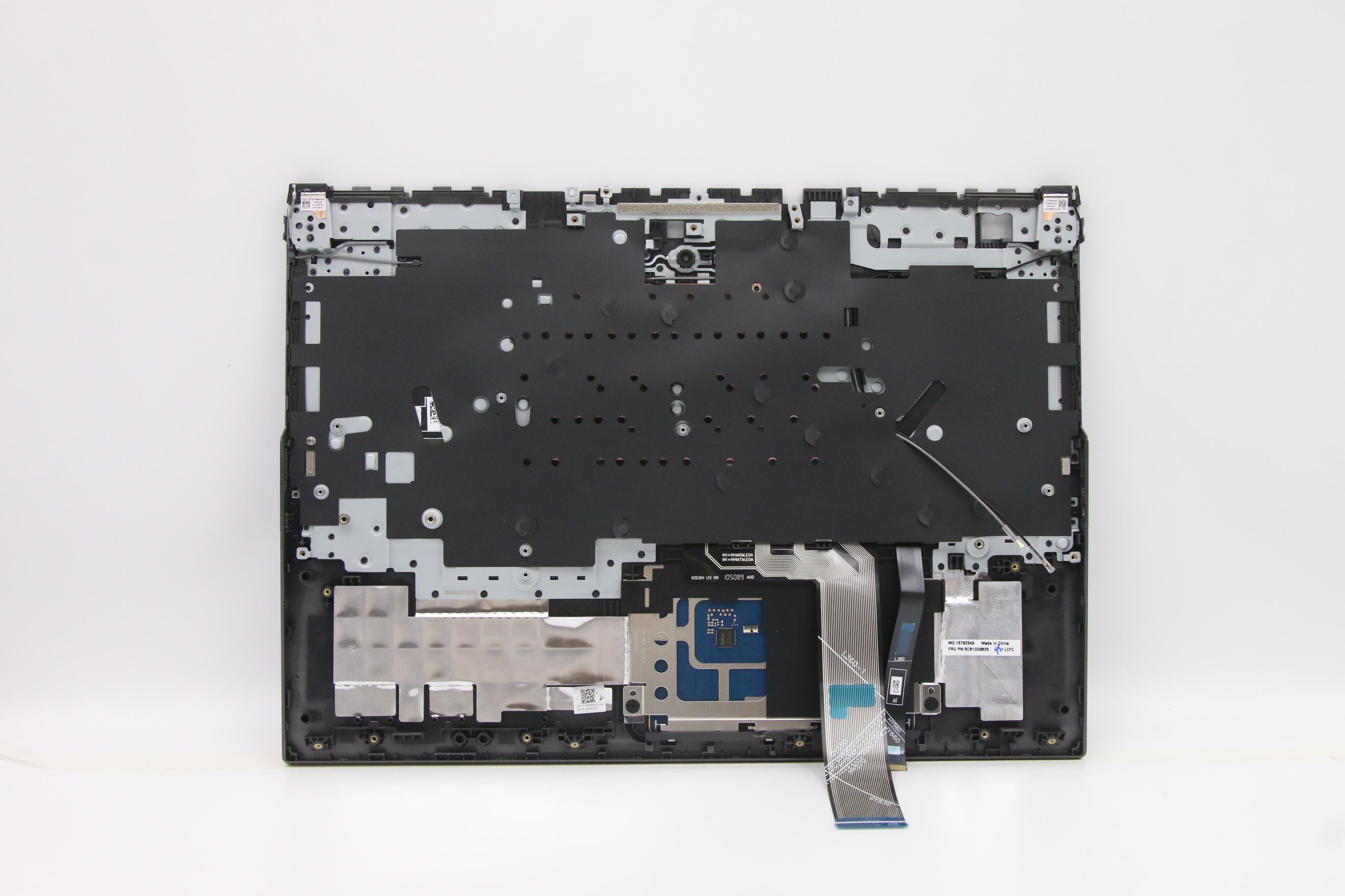5CB1D09625 - Original Lenovo Keyboard with Upper Cover (Palmrest), English, Slate Grey, RGB Backlight