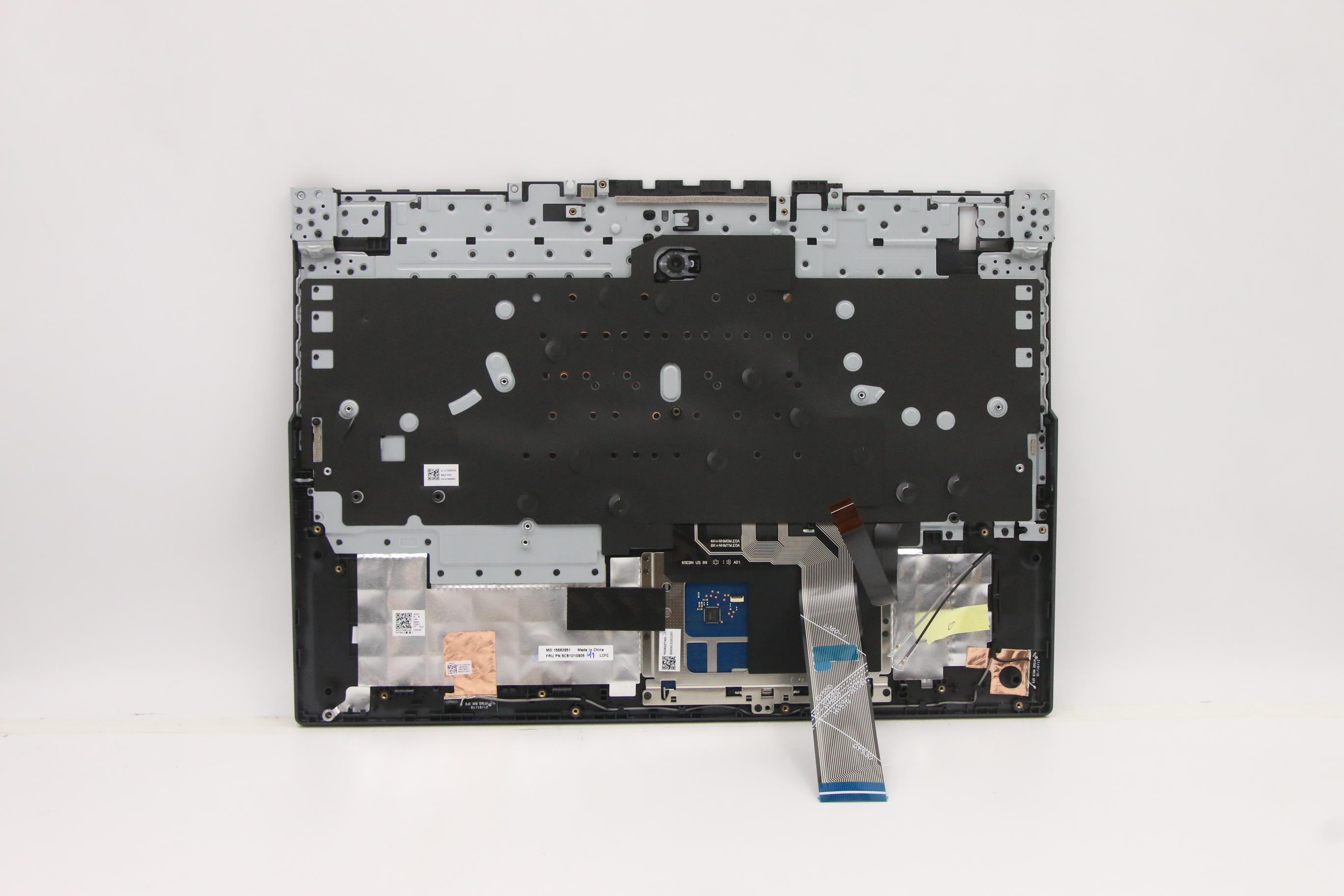 5CB1D10906 - Original Lenovo Keyboard with Upper Cover (Palmrest), English, Blue, RGB Backlight