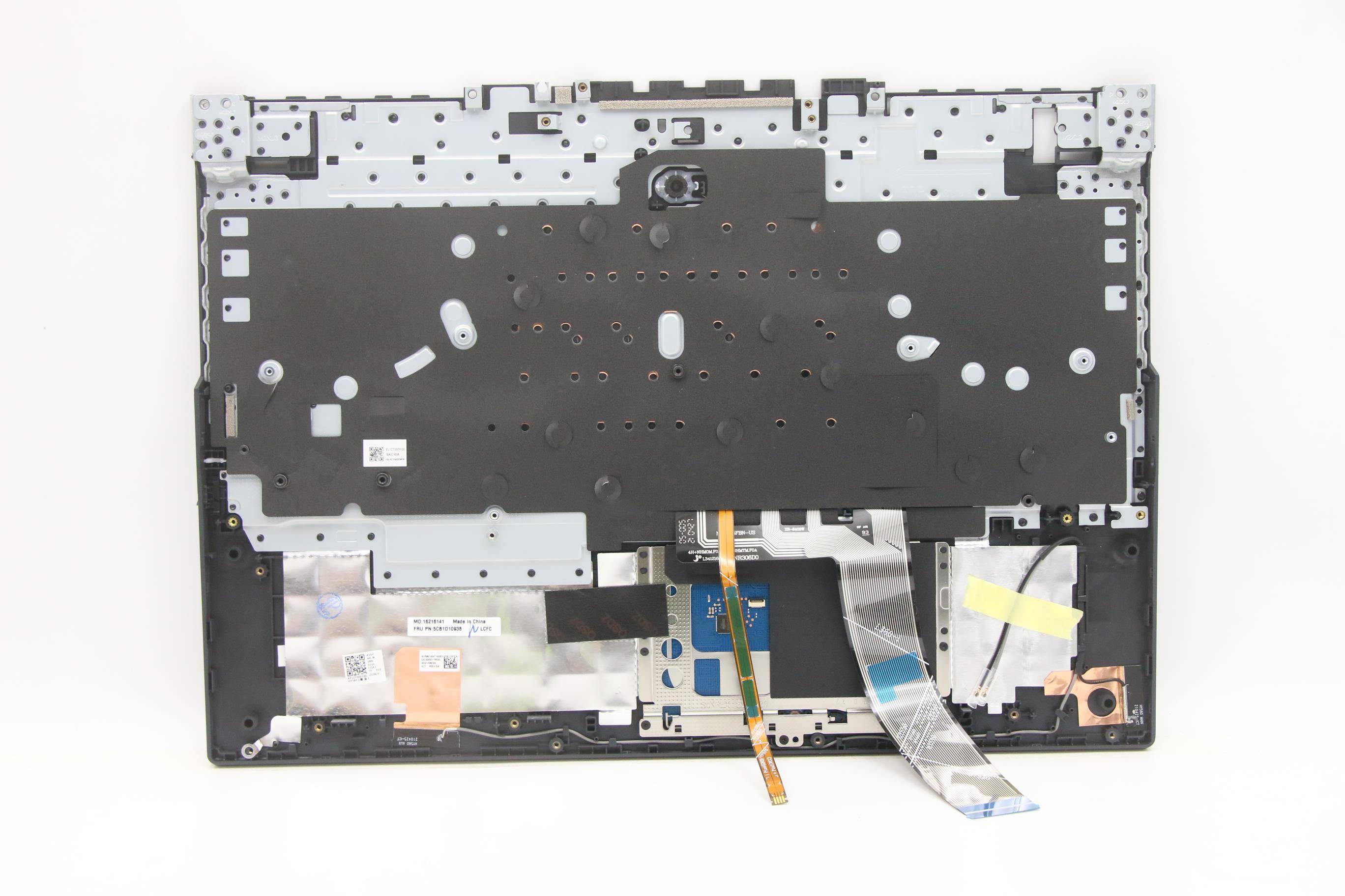 5CB1D10938 - Original Lenovo Keyboard with Upper Cover (Palmrest), English, 82JK, BU WH