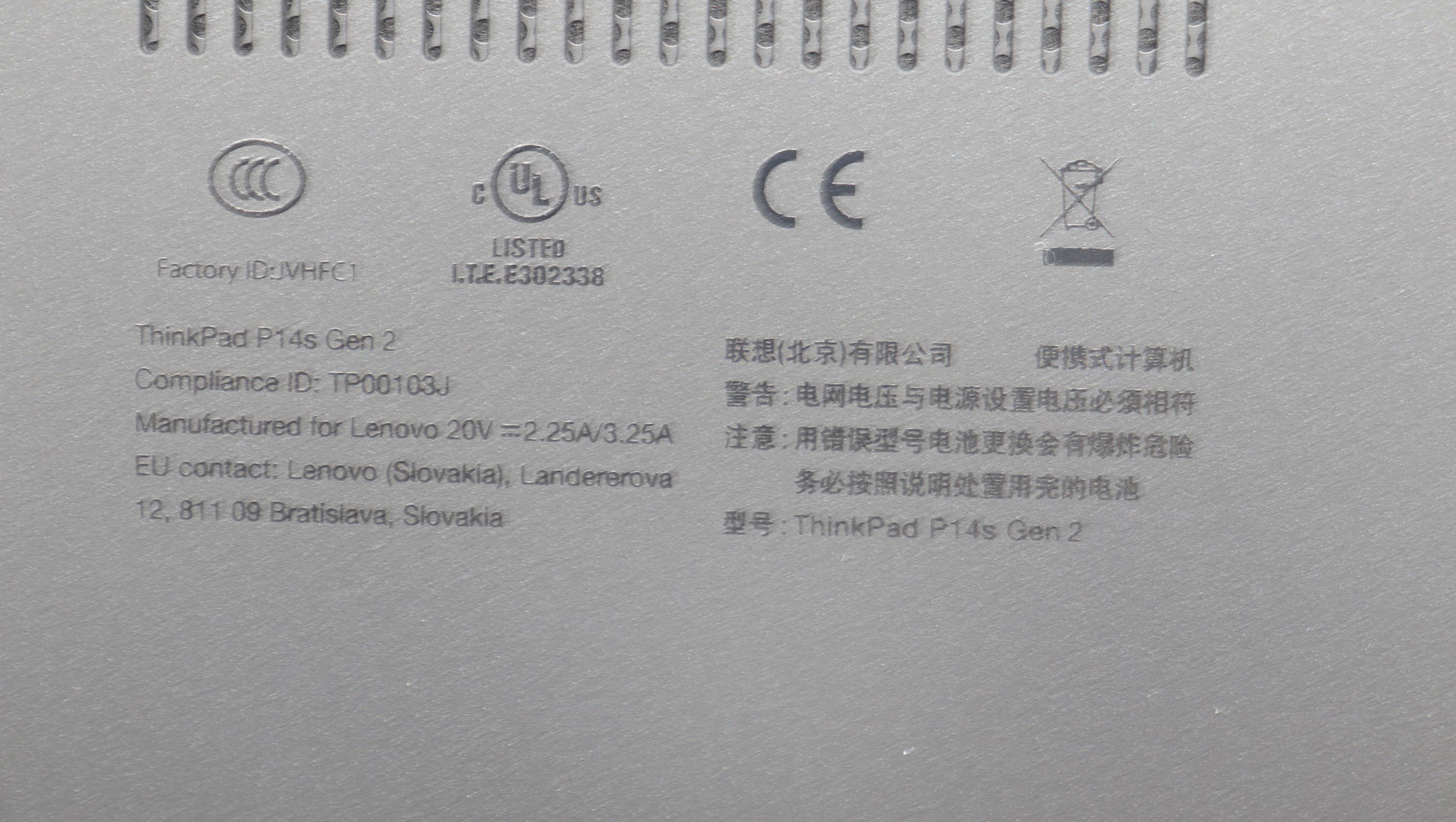 5CB1E28110 - Original Lenovo FRU P14SG2_D_COVER_EM160_PPS_ASSY