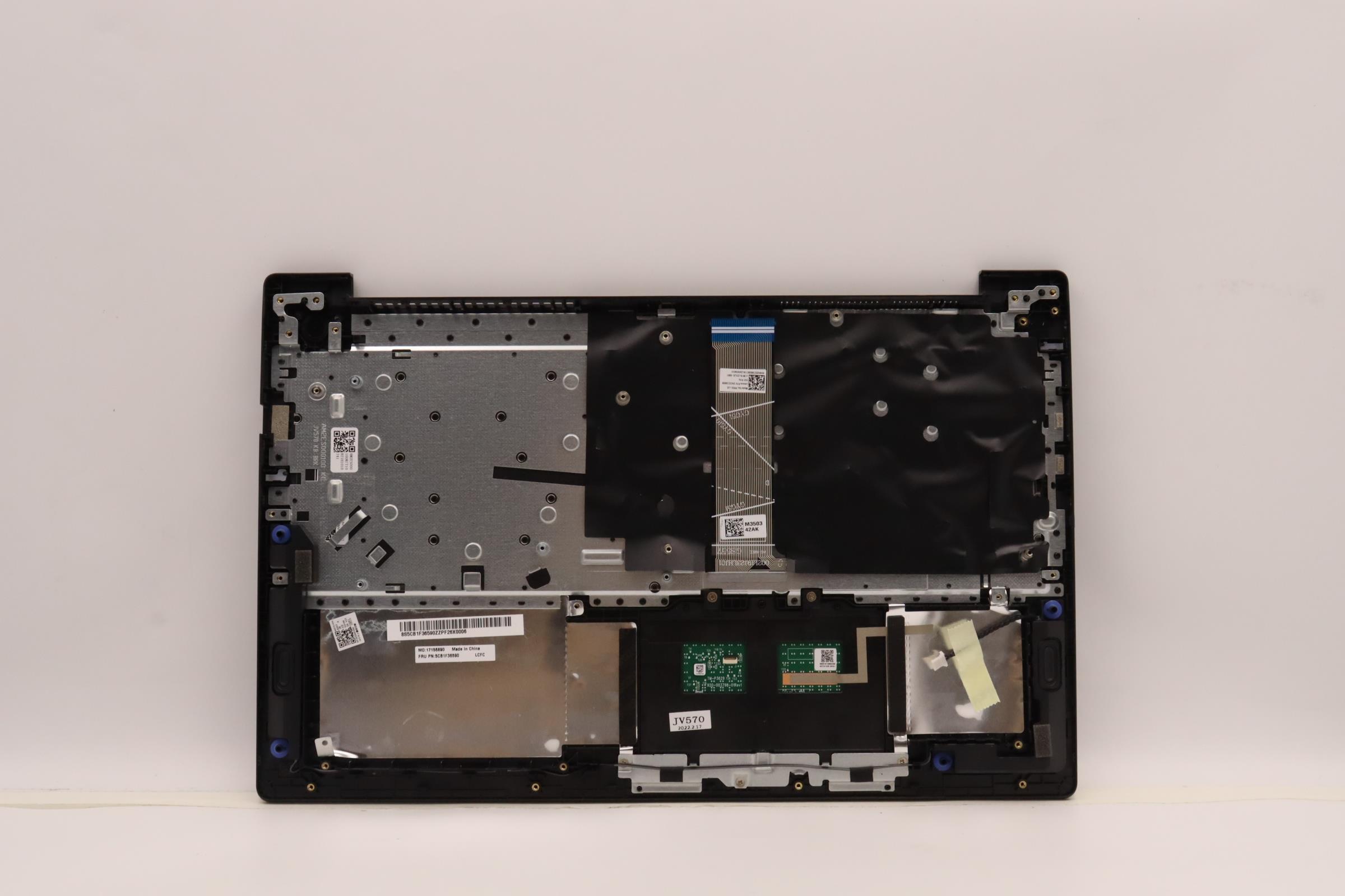 5CB1F36590 - Original Lenovo Keyboard with Upper Cover (Palmrest), English, Black, Non_Backlight