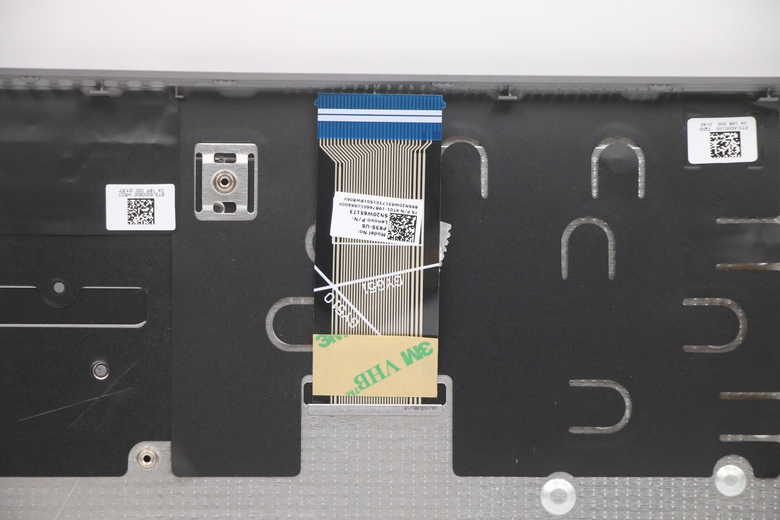 5CB1F36624 - Original Lenovo Keyboard with Upper Cover (Palmrest), English, Cloud Grey, Non_Backlight, Non_Fingerprint
