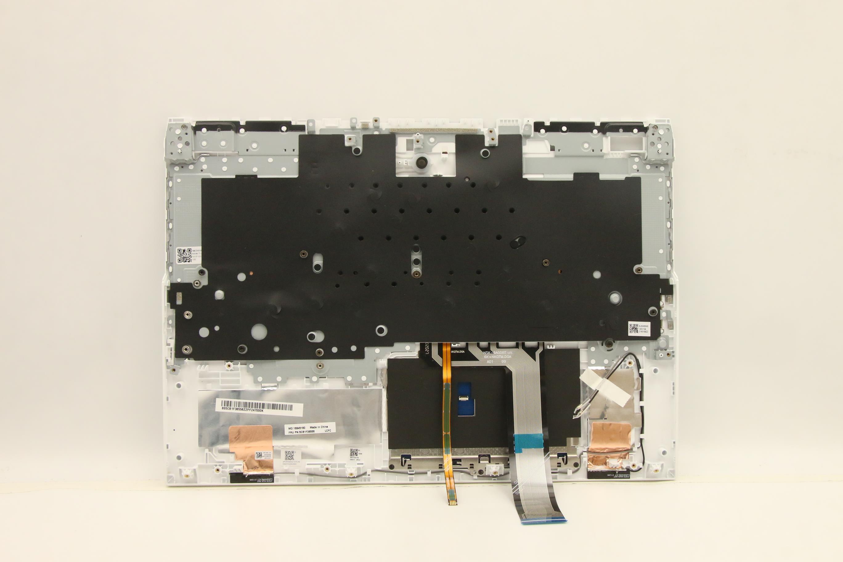 5CB1F38556 - Original Lenovo Keyboard with Upper Cover (Palmrest), English, Blue Backlight