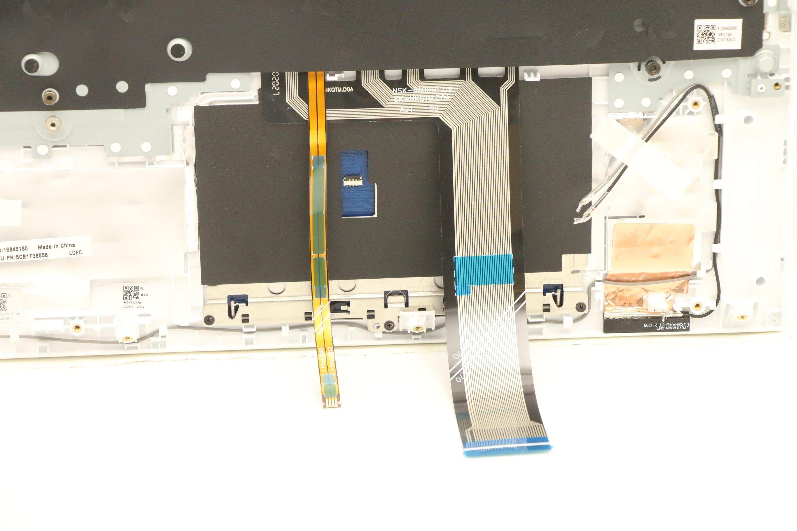 5CB1F38556 - Original Lenovo Keyboard with Upper Cover (Palmrest), English, Blue Backlight