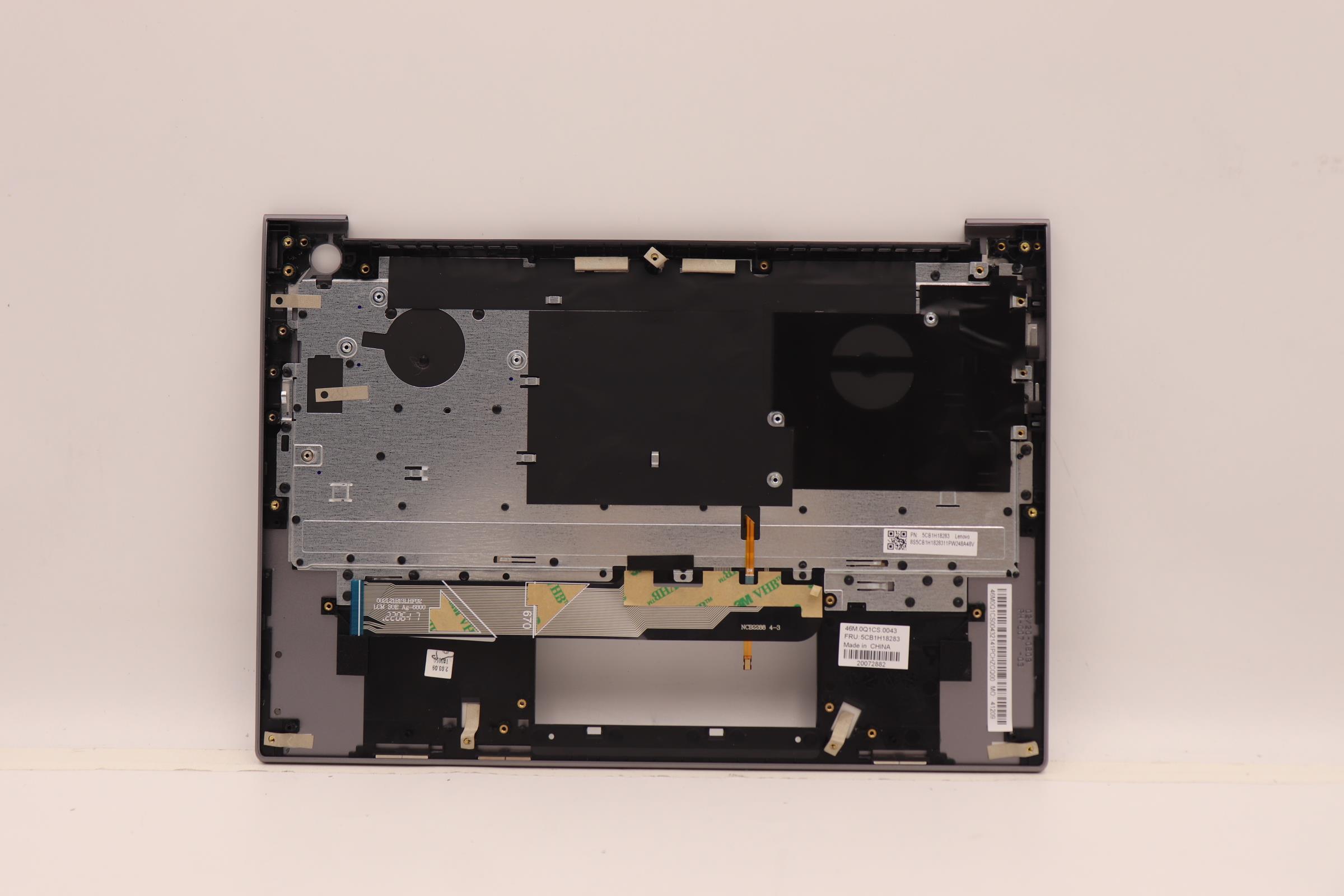 5CB1H18283 - Original Lenovo Keyboard with Upper Cover (Palmrest), English, W 21AR, Arctic Grey