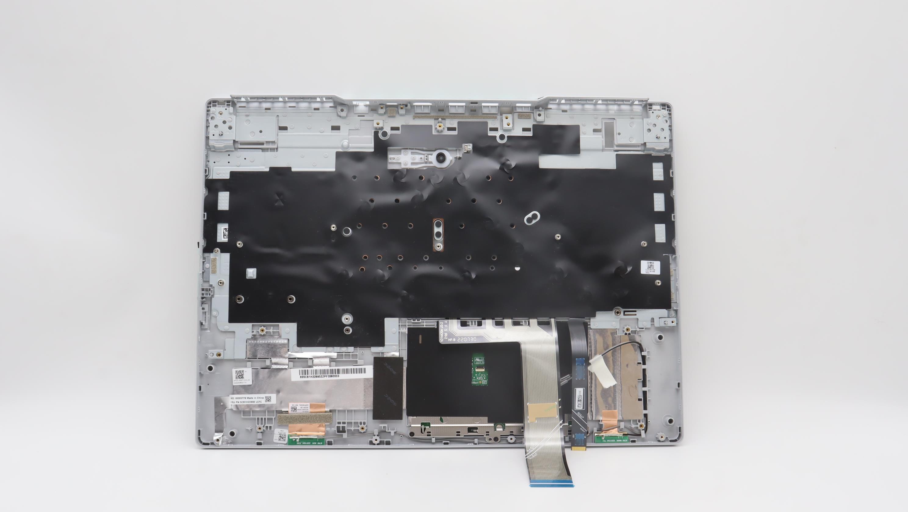 5CB1H22890 - Original Lenovo Keyboard with Upper Cover (Palmrest), English, 82RC, CLGY RGB