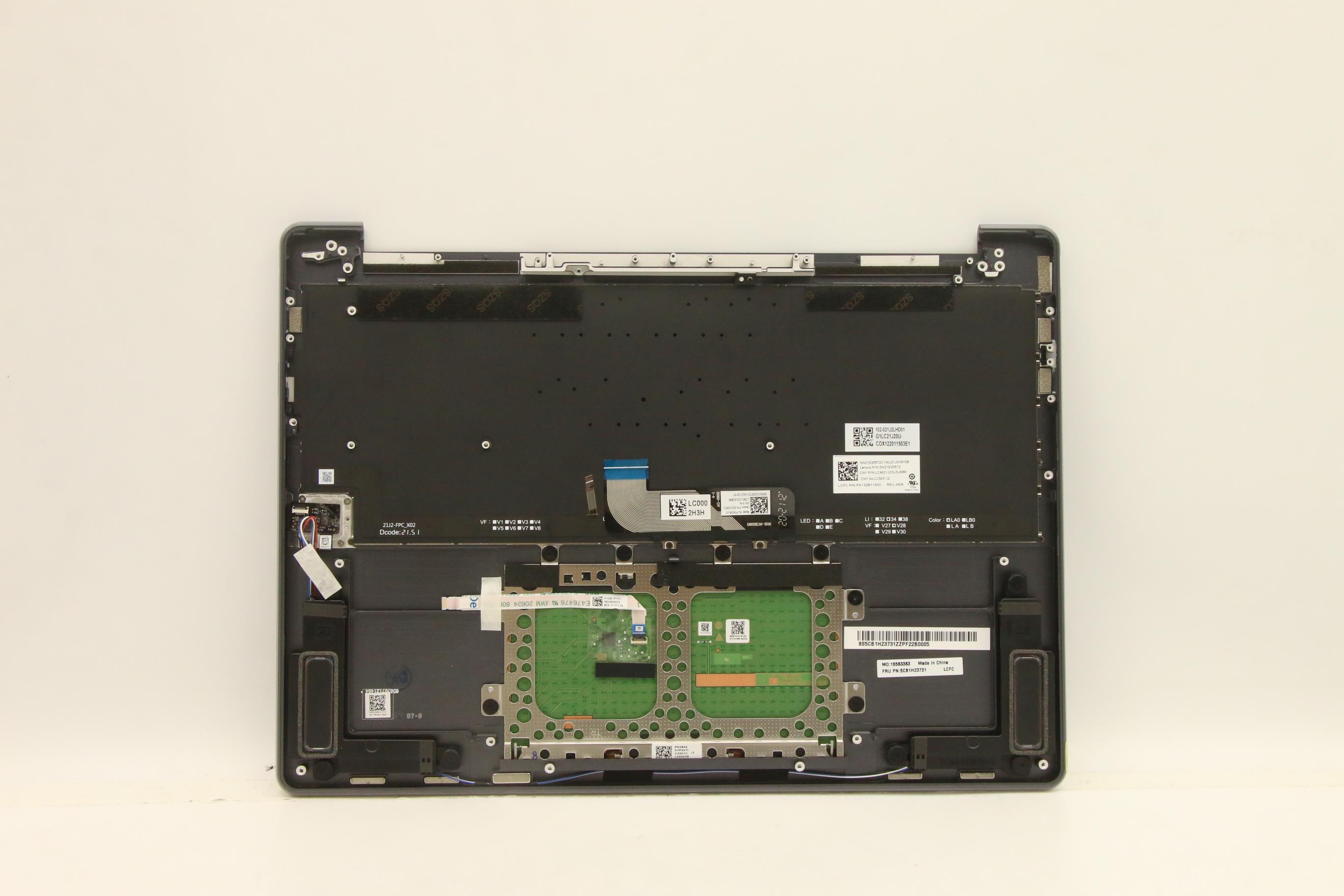 5CB1H23731 - Original Lenovo Keyboard with Upper Cover (Palmrest), English, 82LU, GREY
