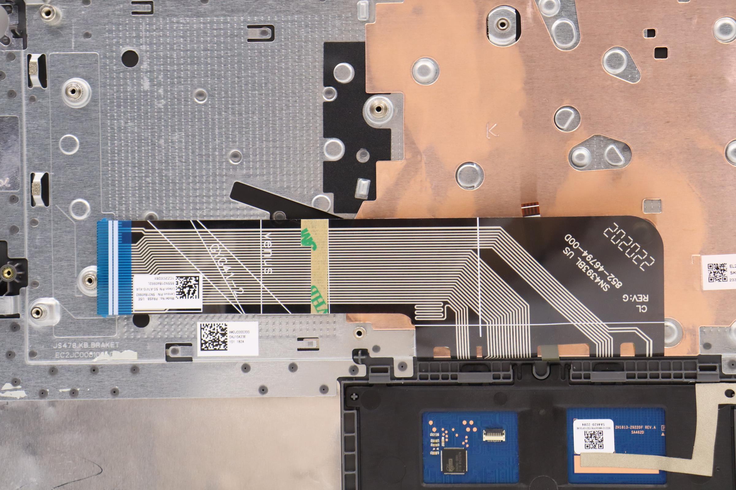 5CB1H43466 - Original Lenovo Keyboard with Upper Cover (Palmrest), English, 82RJ, Fingerprint, Arctic Grey, Backlight