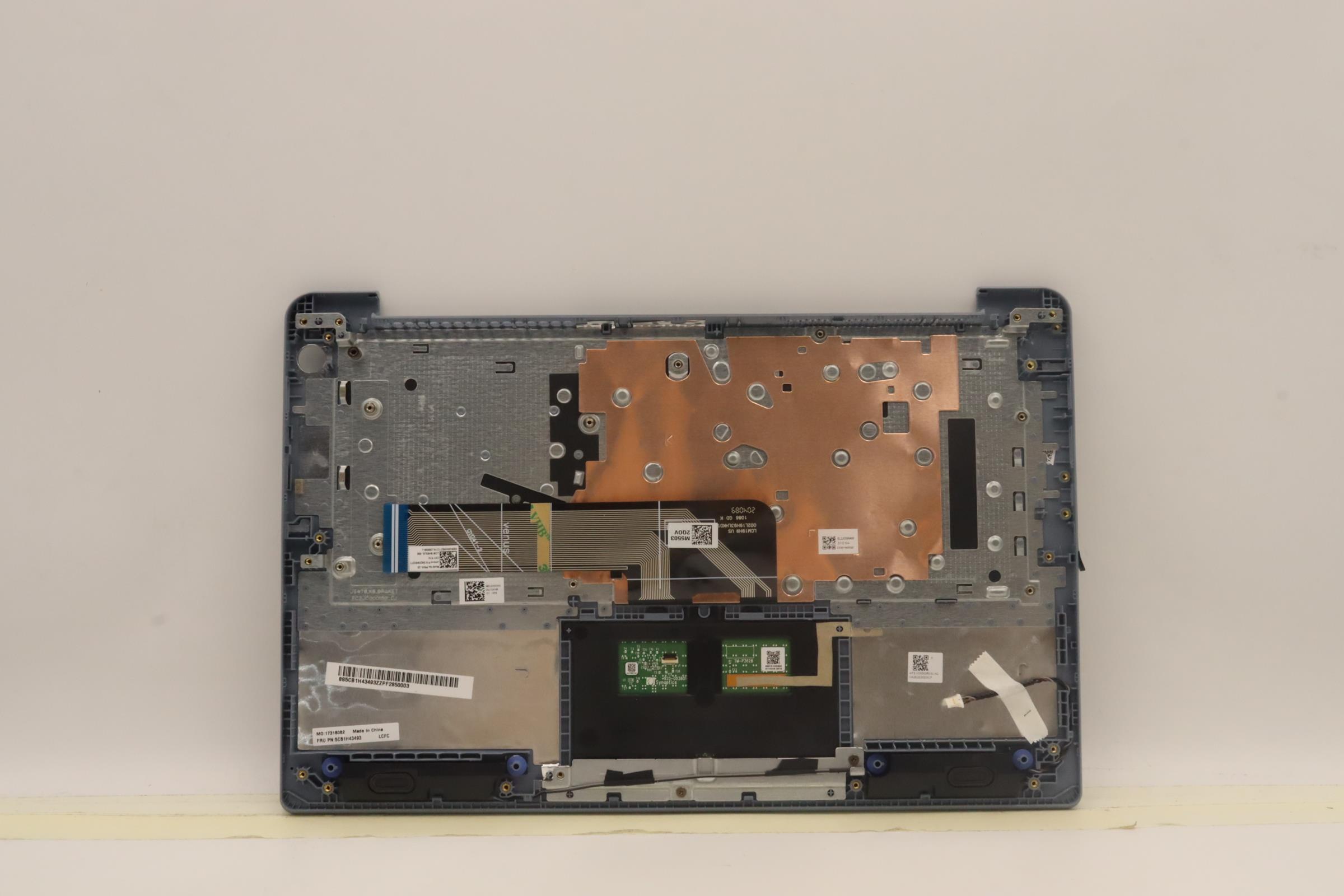 5CB1H43493 - Original Lenovo Keyboard with Upper Cover (Palmrest), English, 82RJ, Fingerprint, MB
