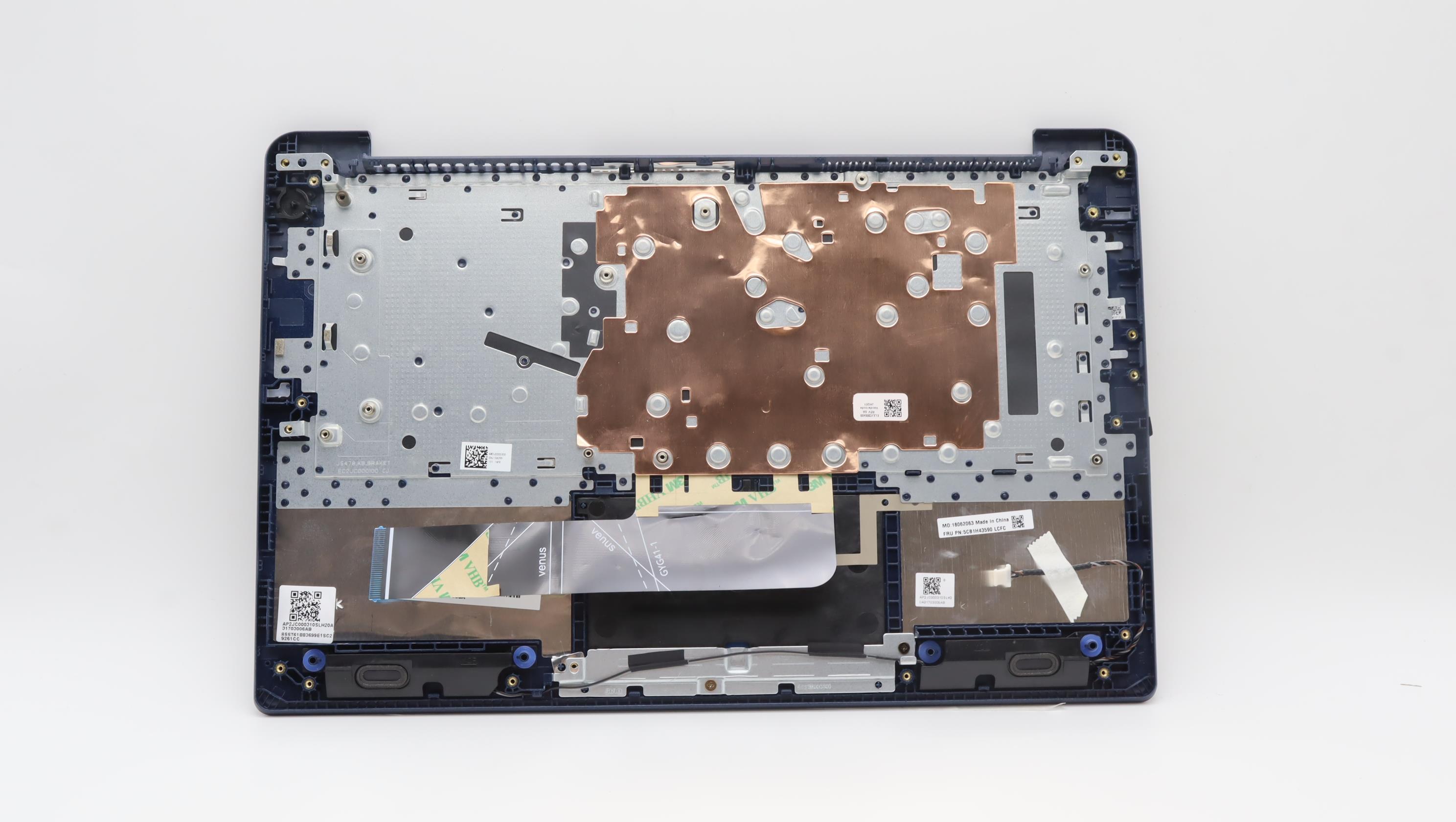 5CB1H43590 - Original Lenovo Keyboard with Upper Cover (Palmrest), English, 82RJ, Non Fingerprint, AB