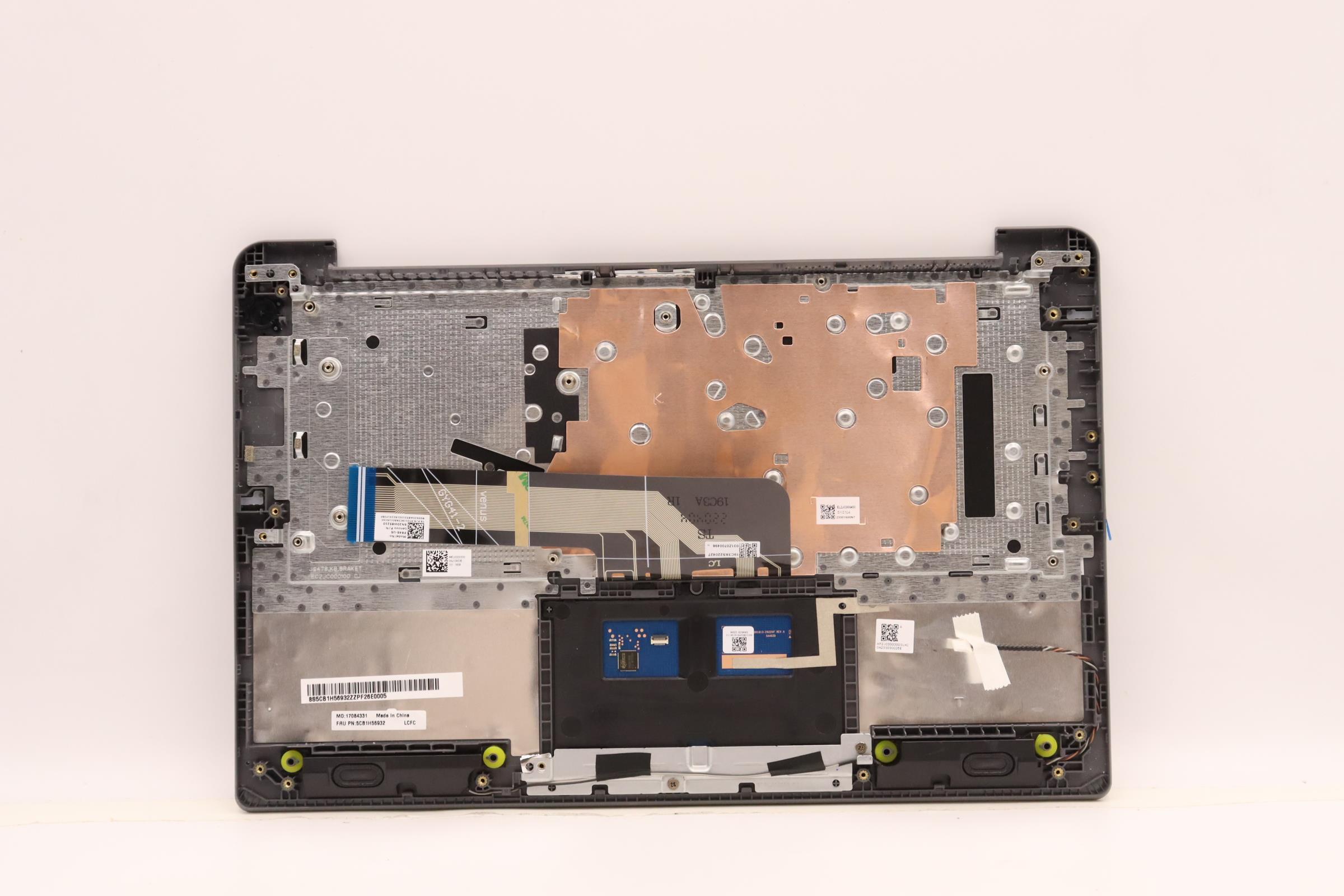 5CB1H56932 - Original Lenovo Keyboard with Upper Cover (Palmrest), English, 82RJ, Non Fingerprint, Arctic Grey
