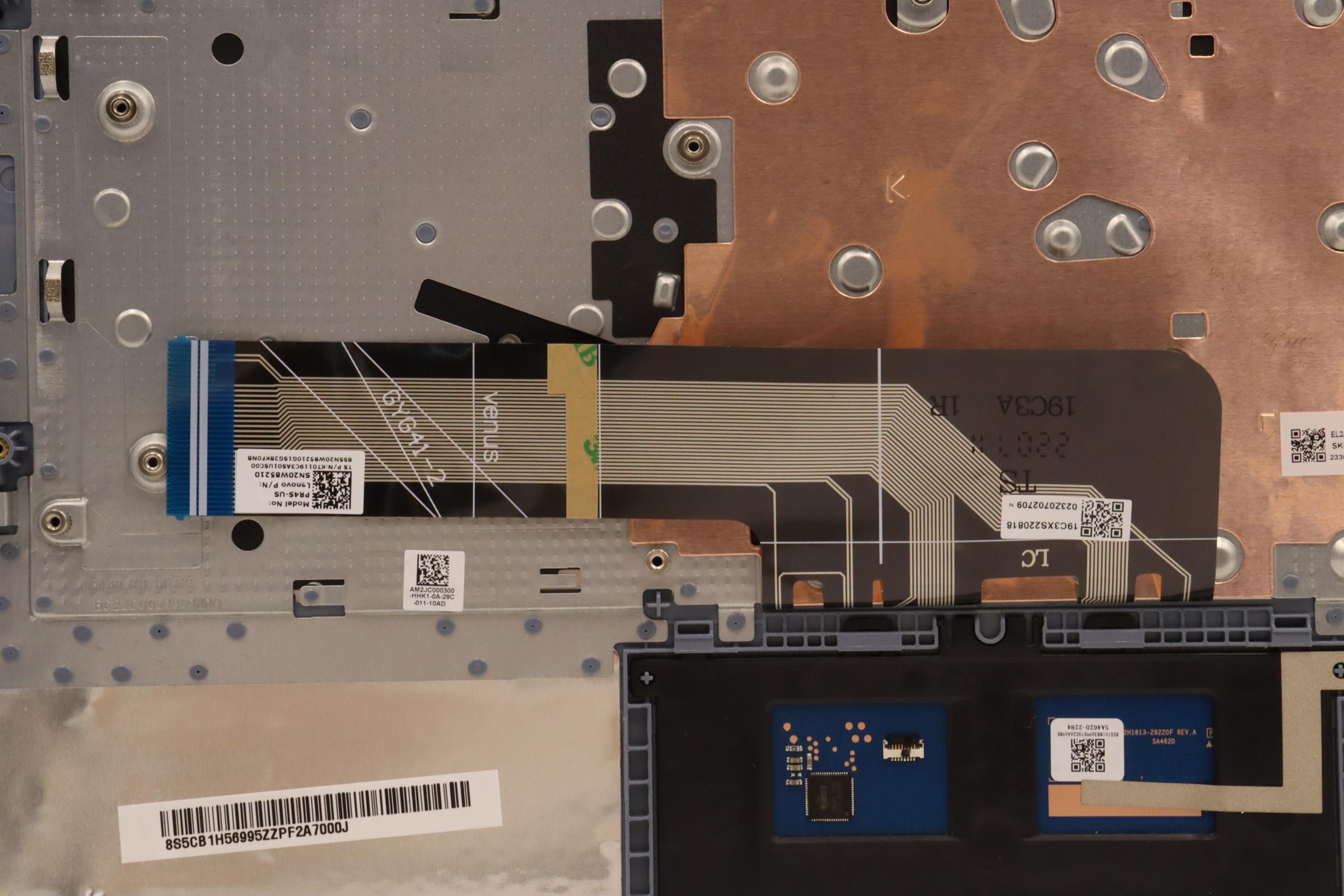 5CB1H56995 - Original Lenovo Keyboard with Upper Cover (Palmrest), English, 82RJ, Non Fingerprint, MB