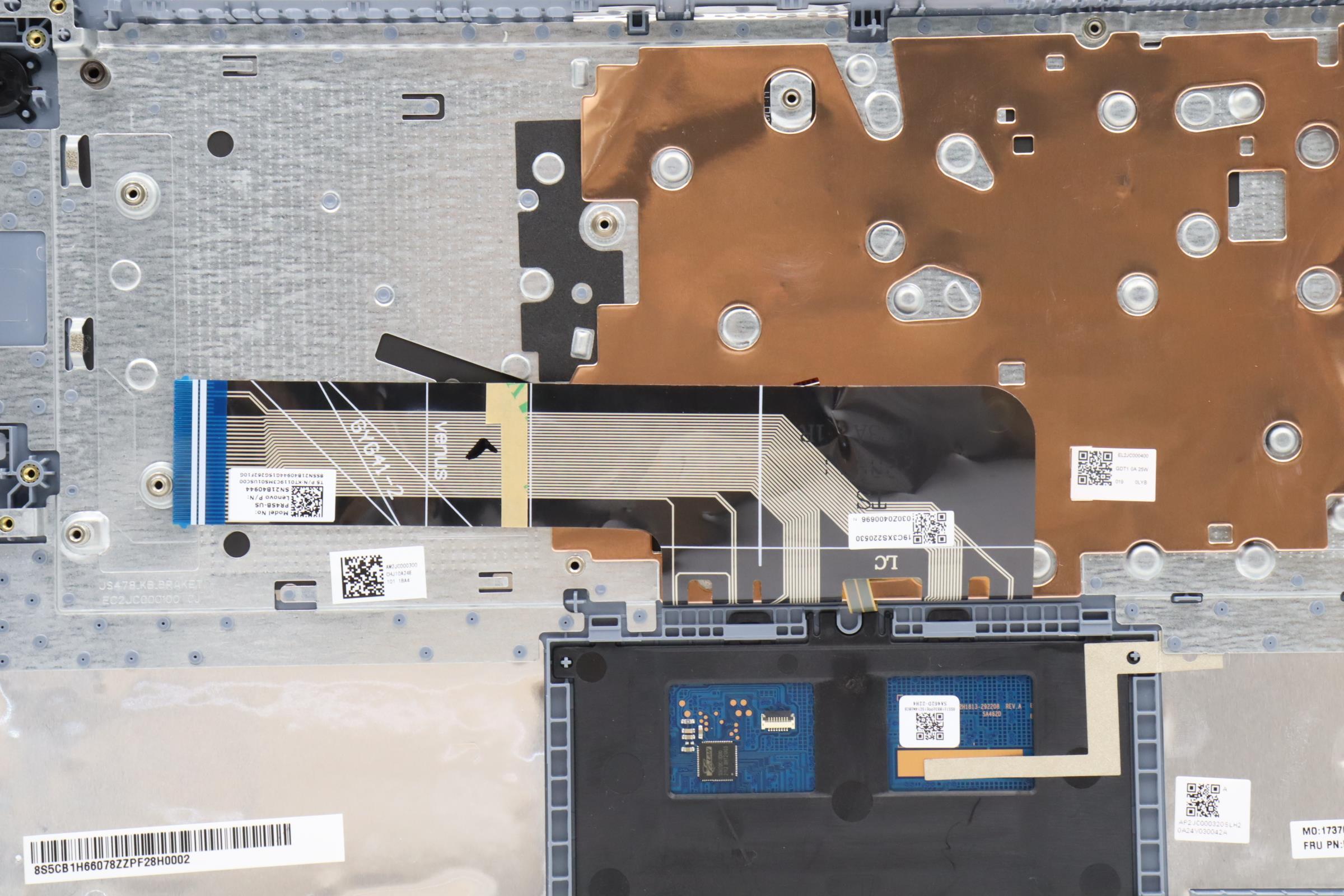 5CB1H66078 - Original Lenovo Keyboard with Upper Cover (Palmrest), English, 82RJ, Non Fingerprint, MB, Backlight