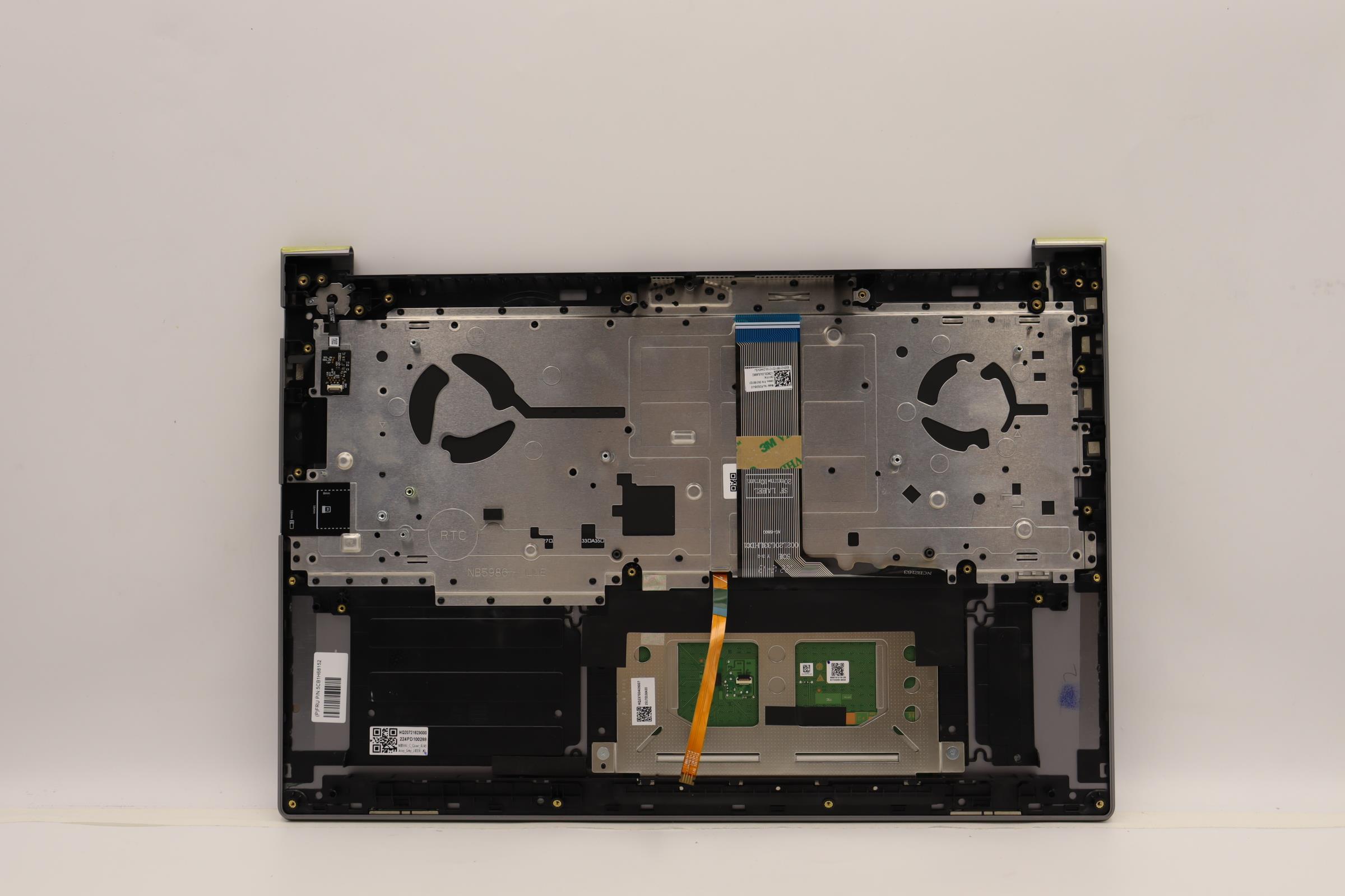5CB1H68152 - Original Lenovo Keyboard with Upper Cover (Palmrest), English, Arctic Grey, Fingerprint