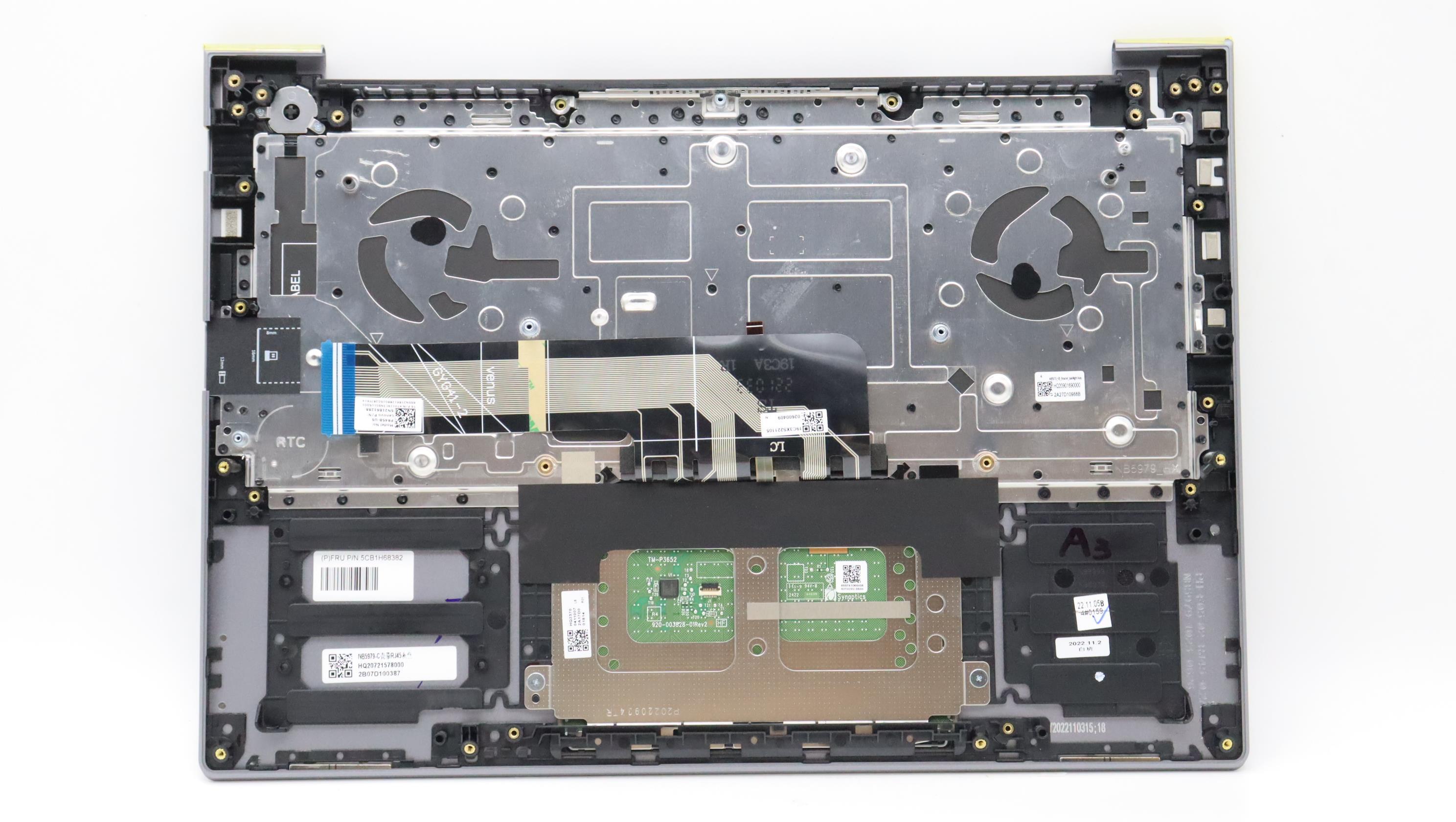 5CB1H68382 - Original Lenovo Keyboard with Upper Cover (Palmrest), English, Non Fingerprint, ETARGY