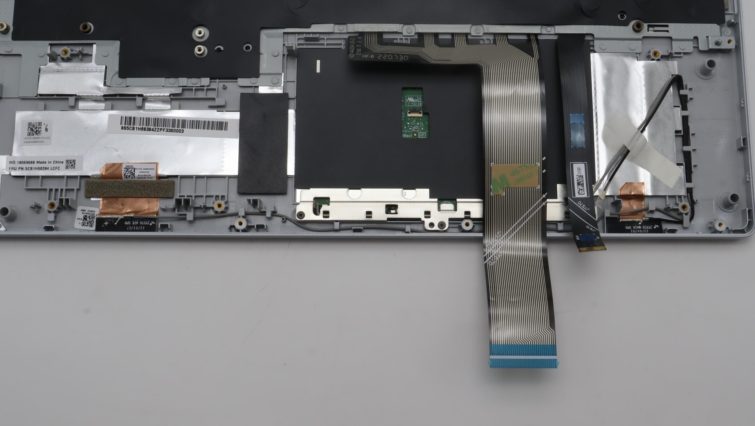 5CB1H68394 - Original Lenovo Keyboard with Upper Cover (Palmrest), English, 82RD, CG RGB