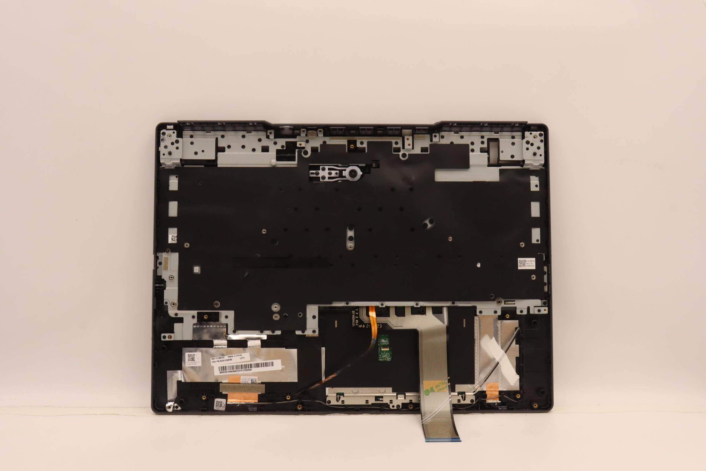 5CB1H68490 - Original Lenovo Keyboard with Palmrest (Cover), English, Slate Grey, White Backlight, 82RD
