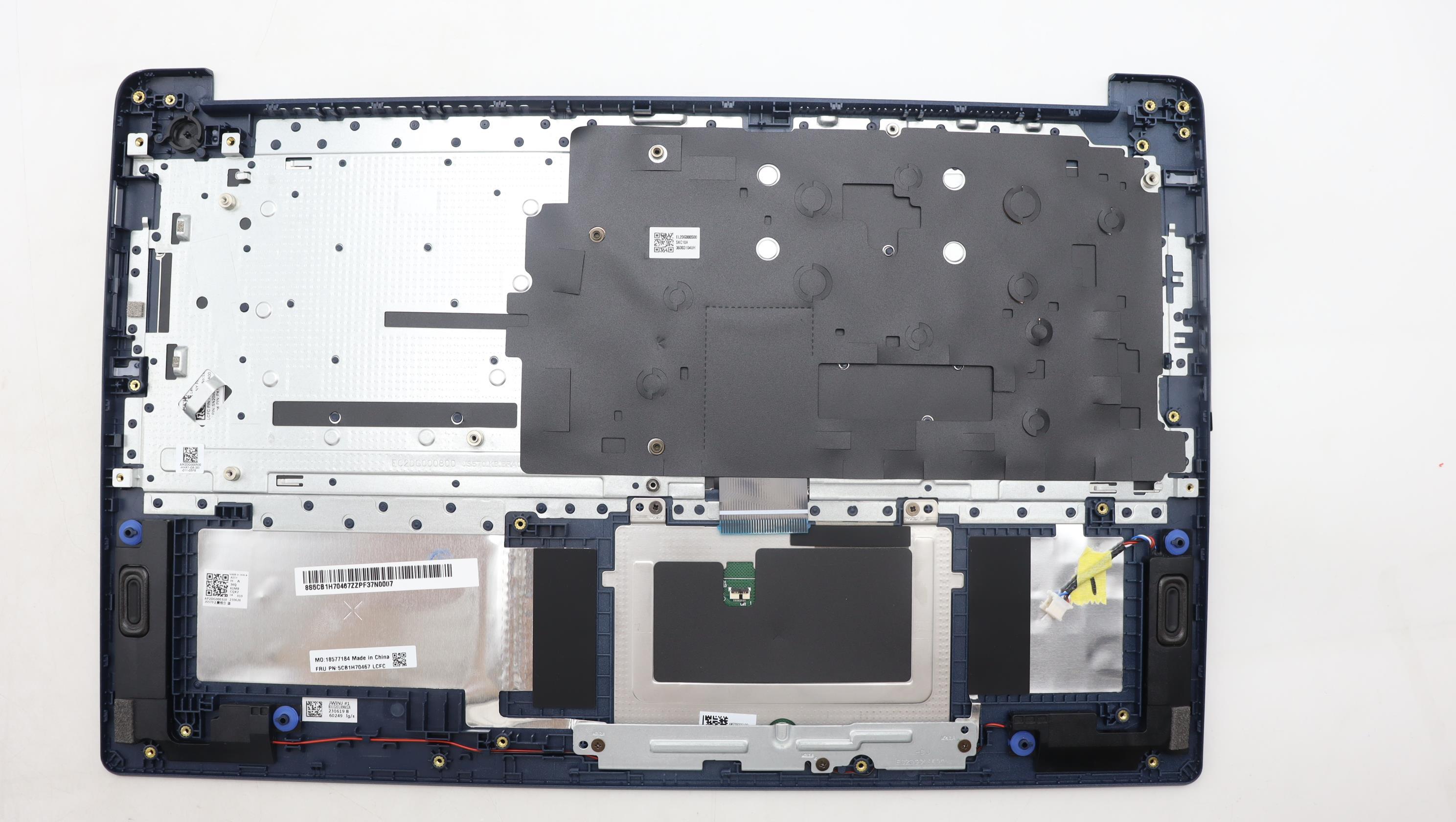5CB1H70467 - Original Lenovo Keyboard with Upper Cover (Palmrest), English, Abyss Blue, Non_Fingerprint