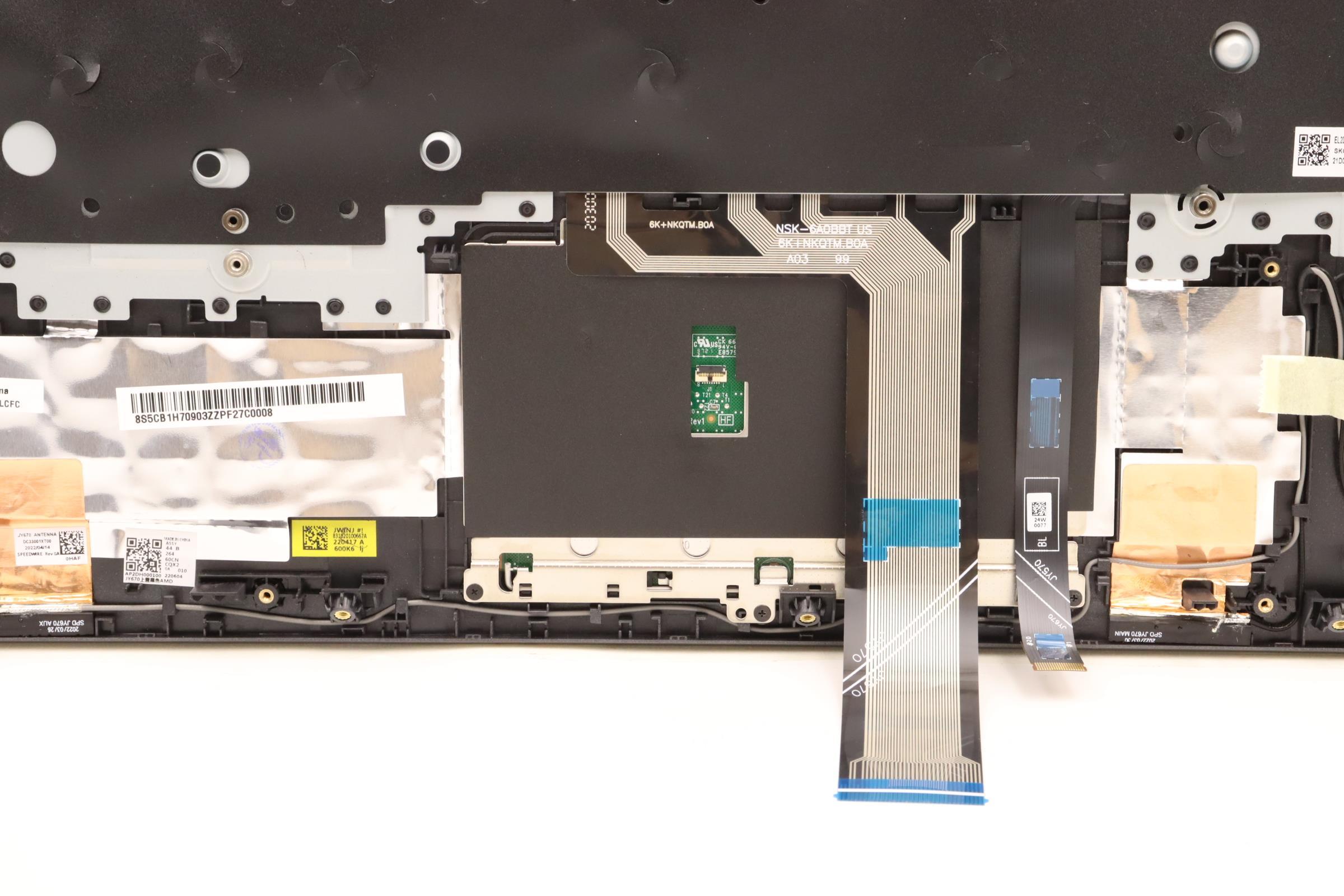 5CB1H70903 - Original Lenovo Keyboard with Palmrest (Cover), English, Storm Grey, RGB Backlight, 82RG