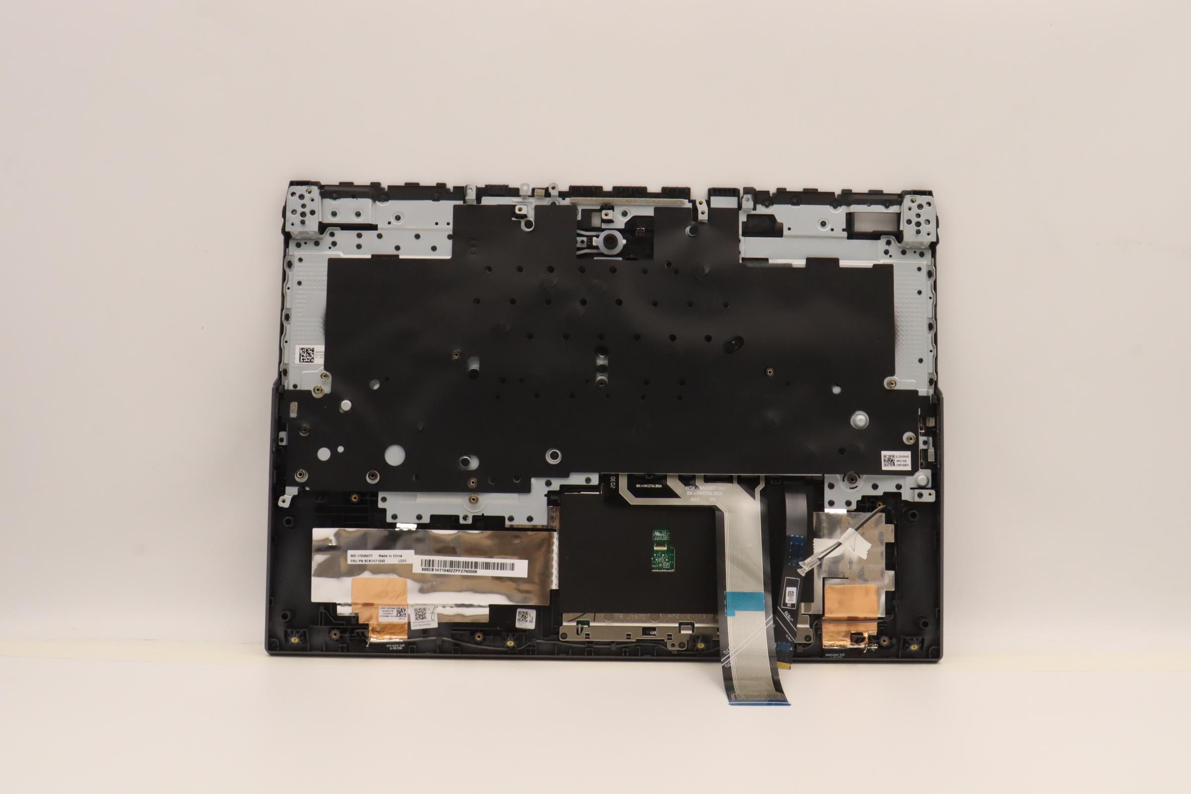 5CB1H71040 - Original Lenovo Keyboard with Palmrest (Cover), English, Slate Grey, RGB Backlight, 82RG