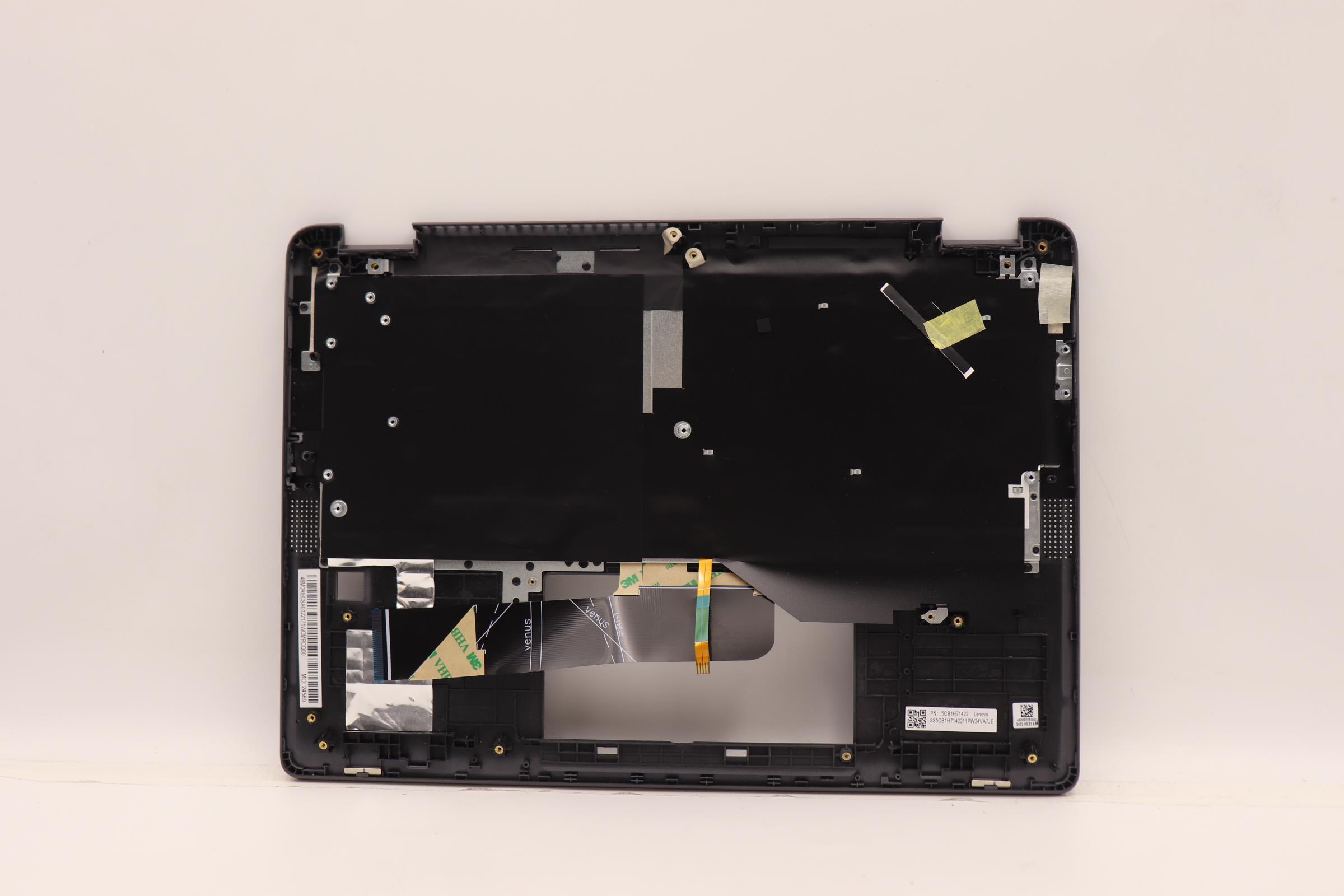 5CB1H71422 - Original Lenovo Keyboard with Upper Cover (Palmrest), English, Slate Grey, Backlight