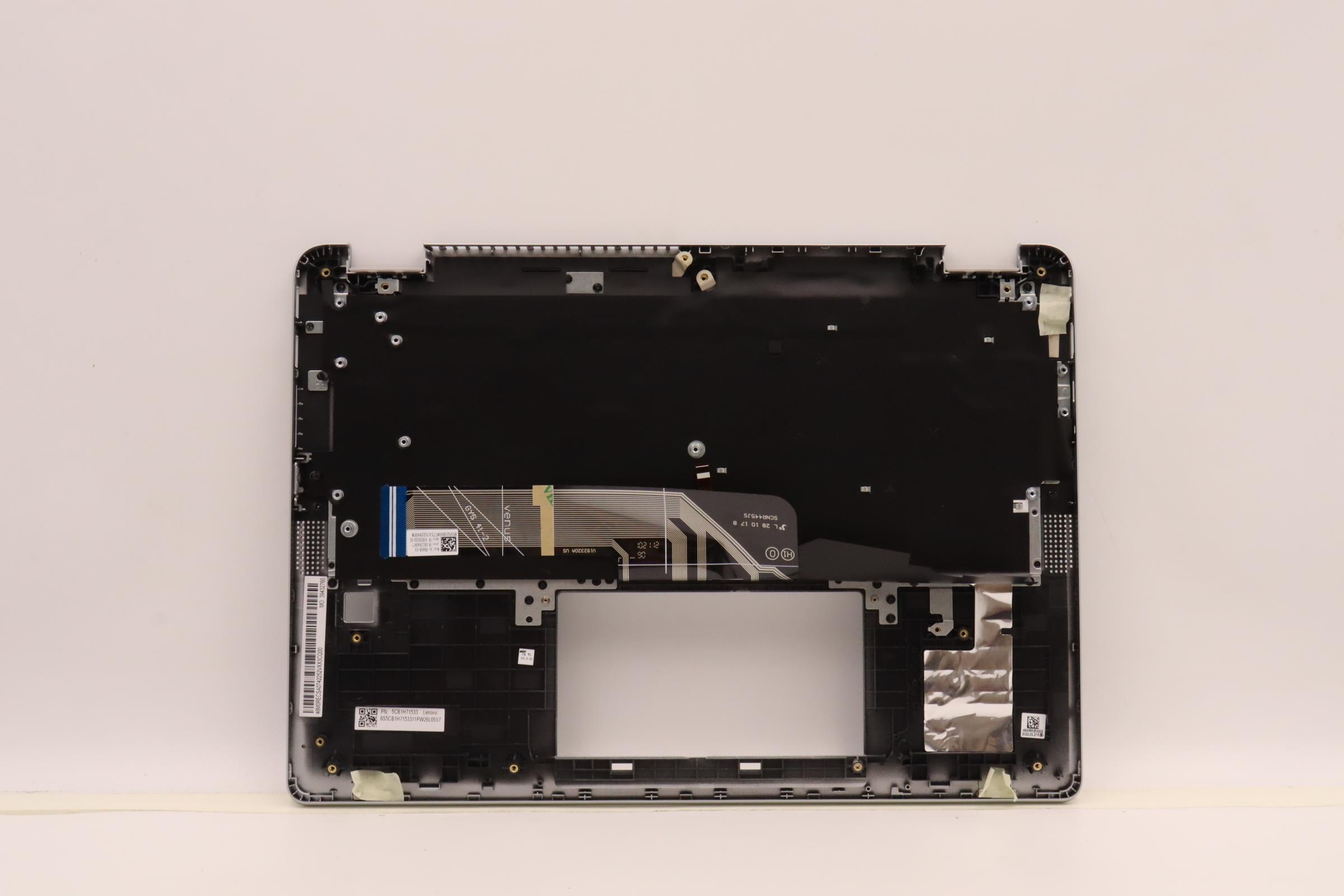5CB1H71533 - Original Lenovo Keyboard with Upper Cover (Palmrest), English, Cloud Grey, Backlight