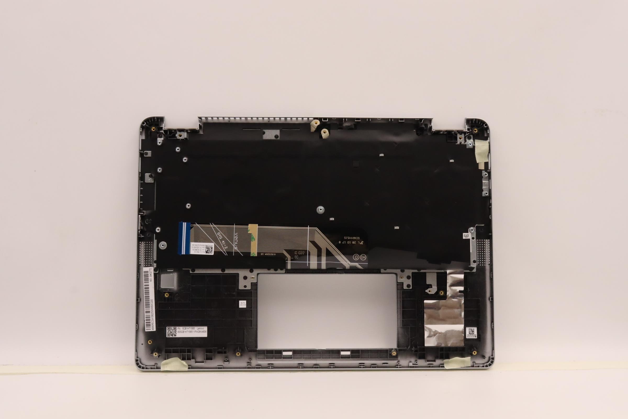 5CB1H71565 - Original Lenovo Keyboard with Upper Cover (Palmrest), English, Cloud Grey, Non_Backlight