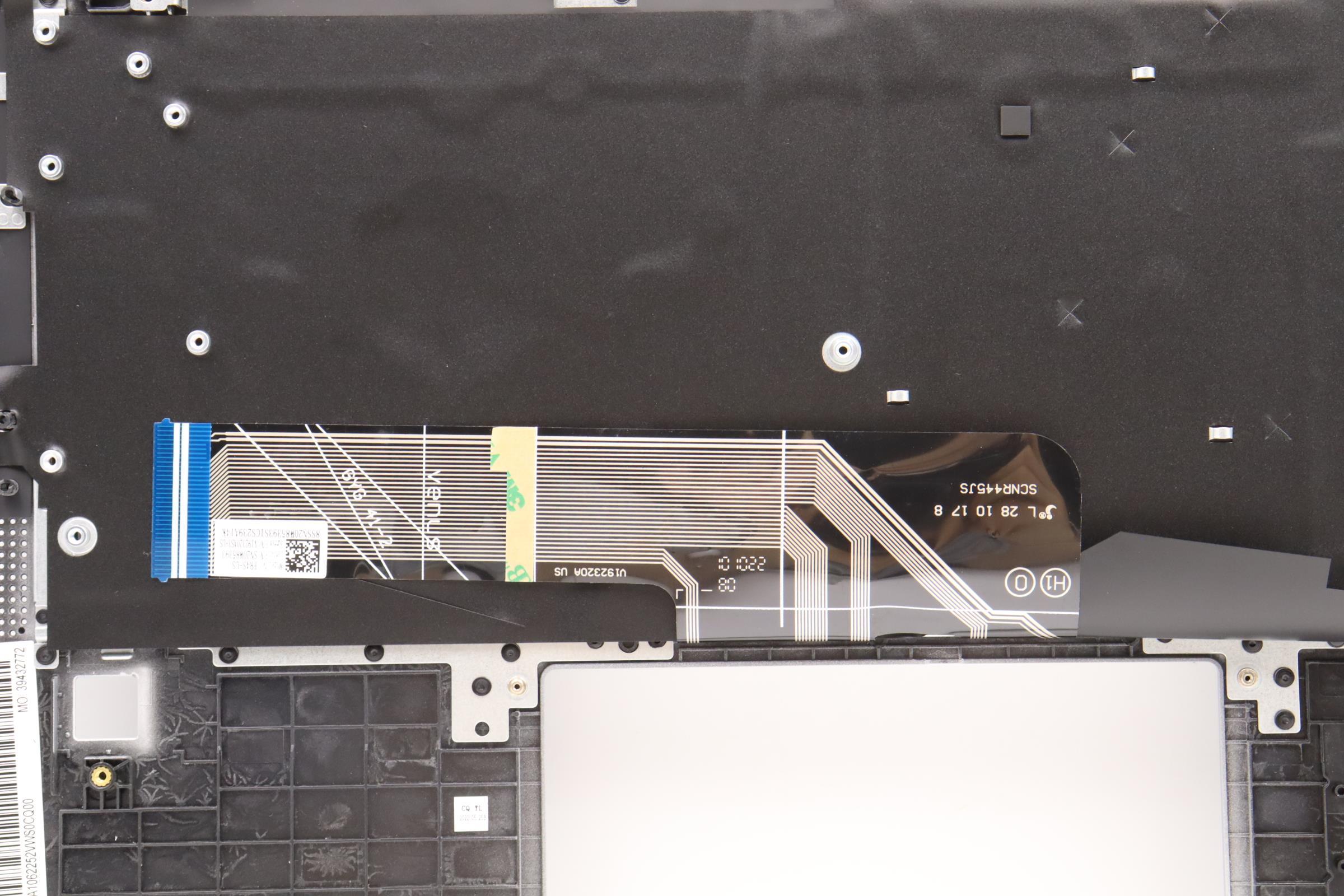 5CB1H71565 - Original Lenovo Keyboard with Upper Cover (Palmrest), English, Cloud Grey, Non_Backlight