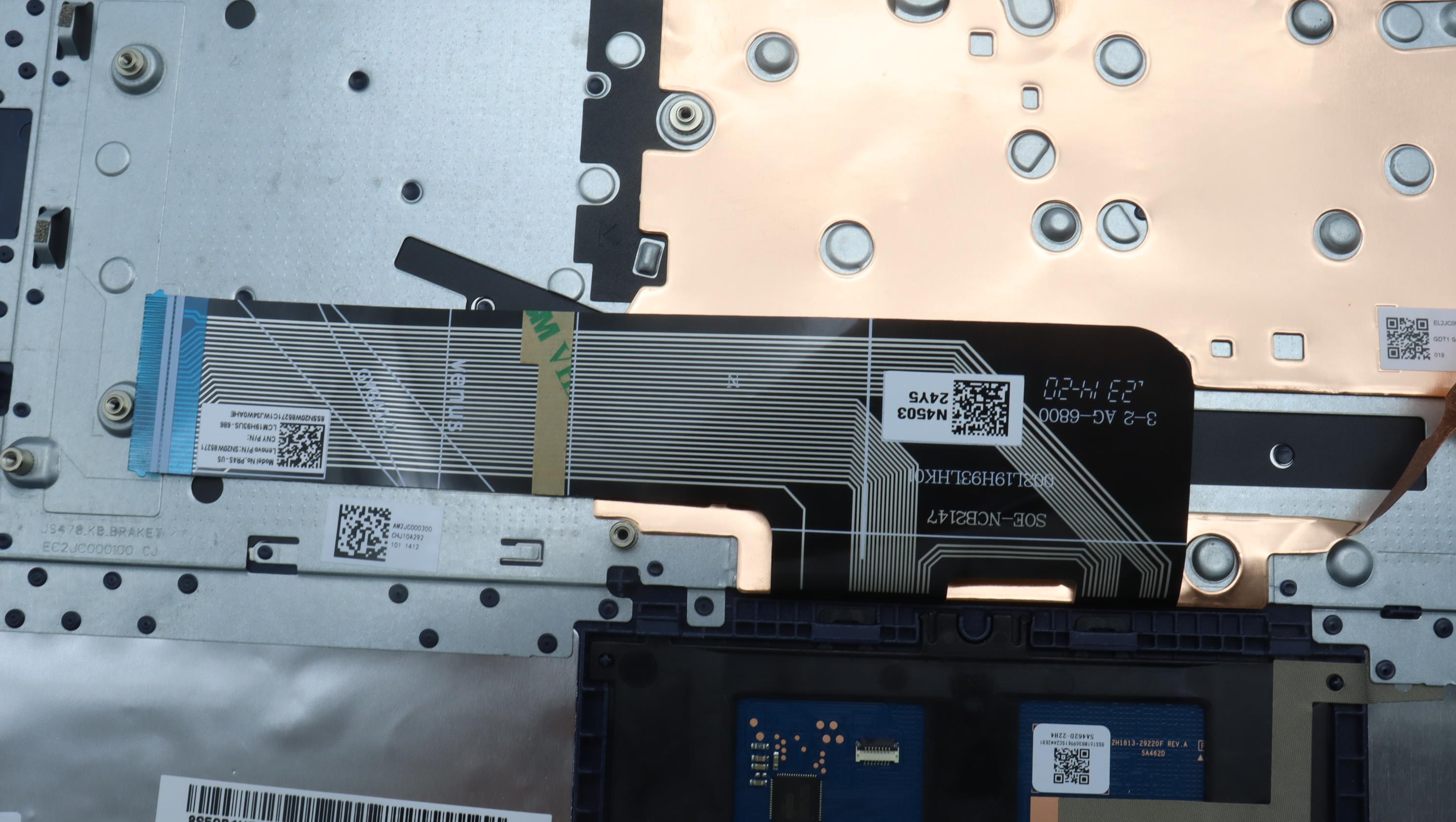 5CB1H72476 - Original Lenovo Keyboard with Upper Cover (Palmrest), English, 82RM AB_, Non Fingerprint