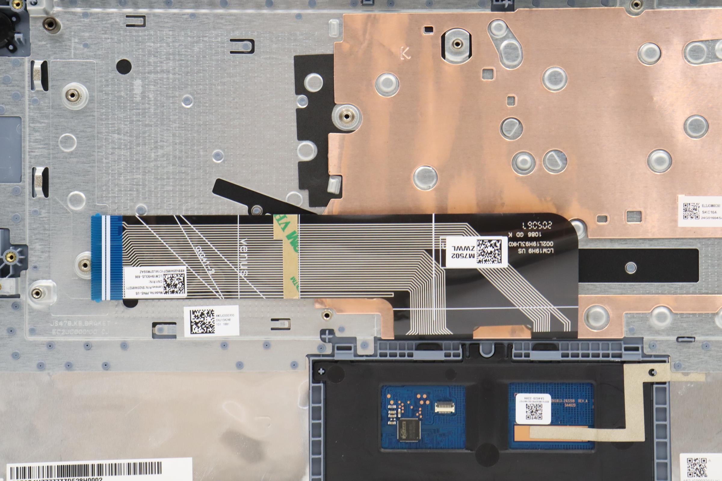 5CB1H77777 - Original Lenovo Keyboard with Upper Cover (Palmrest), English, 82RM MB_, Non Fingerprint